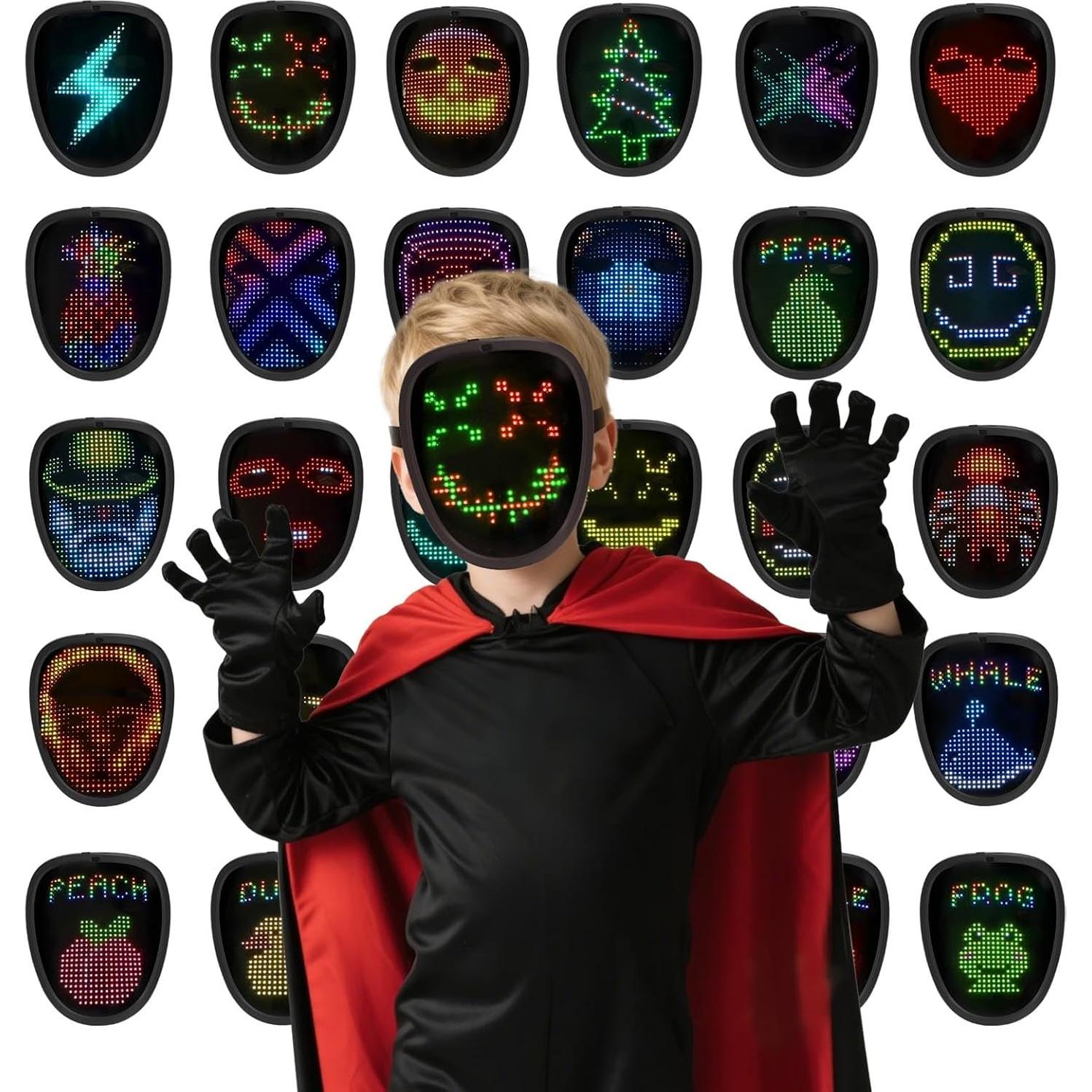 Máscara LED Iluminada Moyaca para Niños - Detección de Gestos