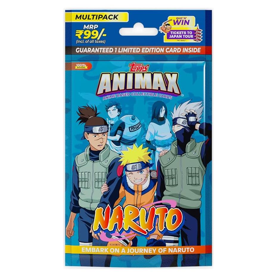 Juego de Cartas Coleccionables Topps Animax 2024 Naruto - Multipack 20 cartas
