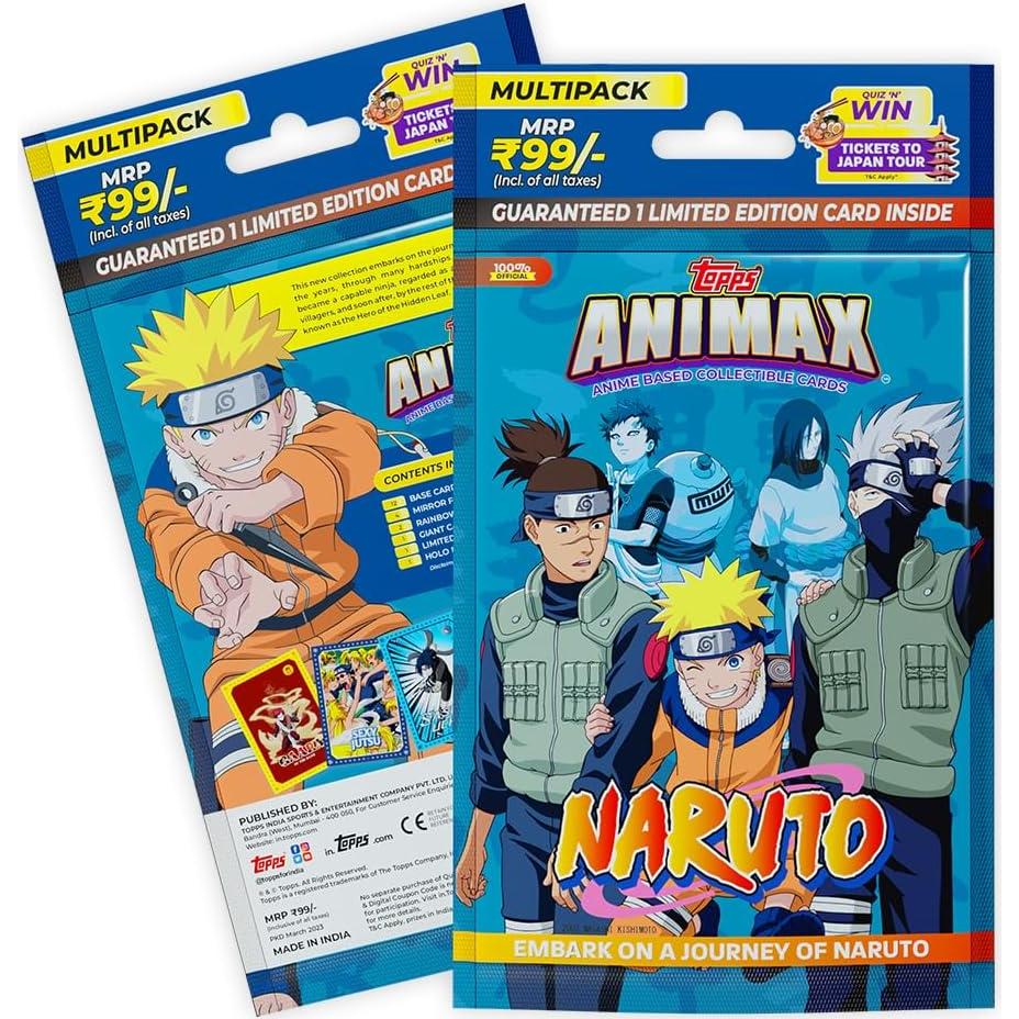 Juego de Cartas Coleccionables Topps Animax 2024 Naruto - Multipack 20 cartas