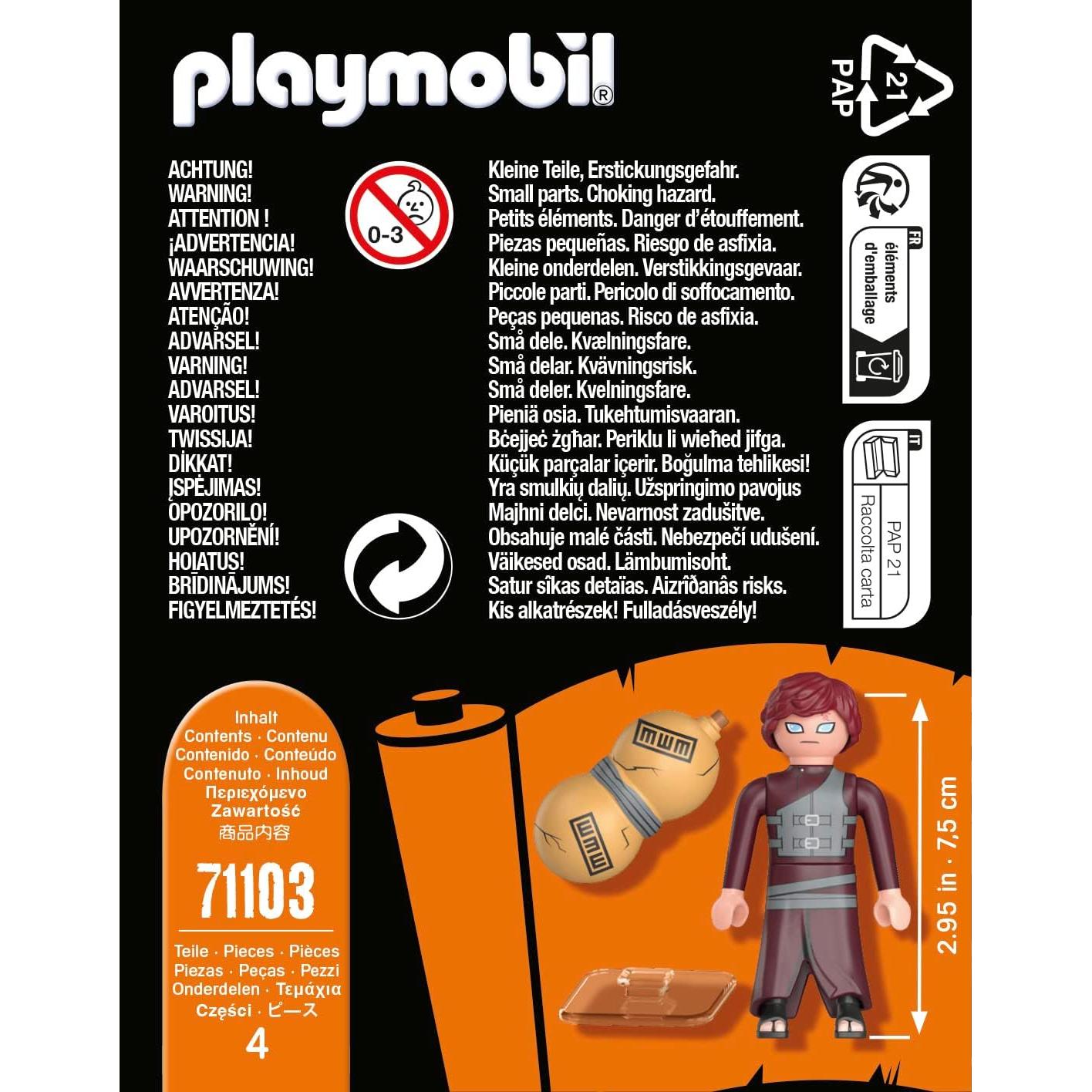 Figura Playmobil Naruto Gaara 71103 9.3x11.2cm