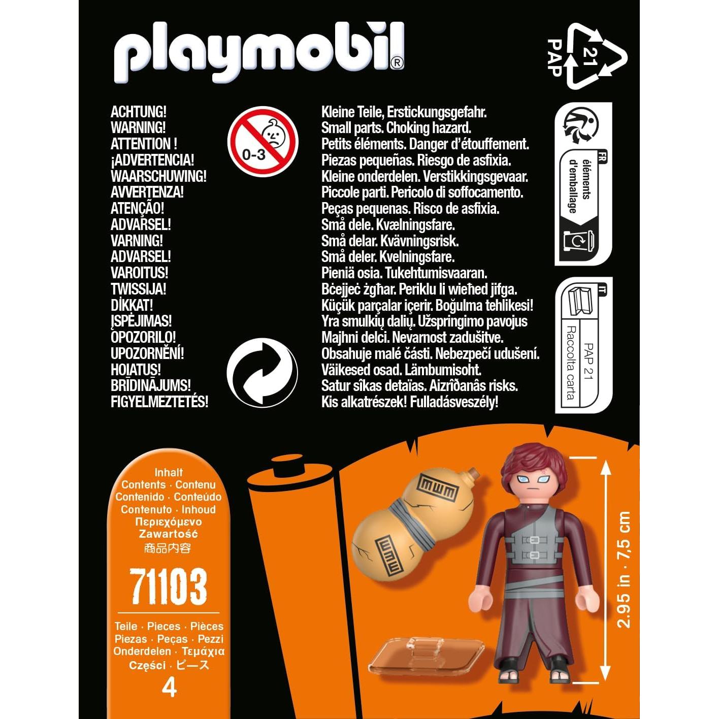 Figura Playmobil Naruto Gaara 71103 9.3x11.2cm