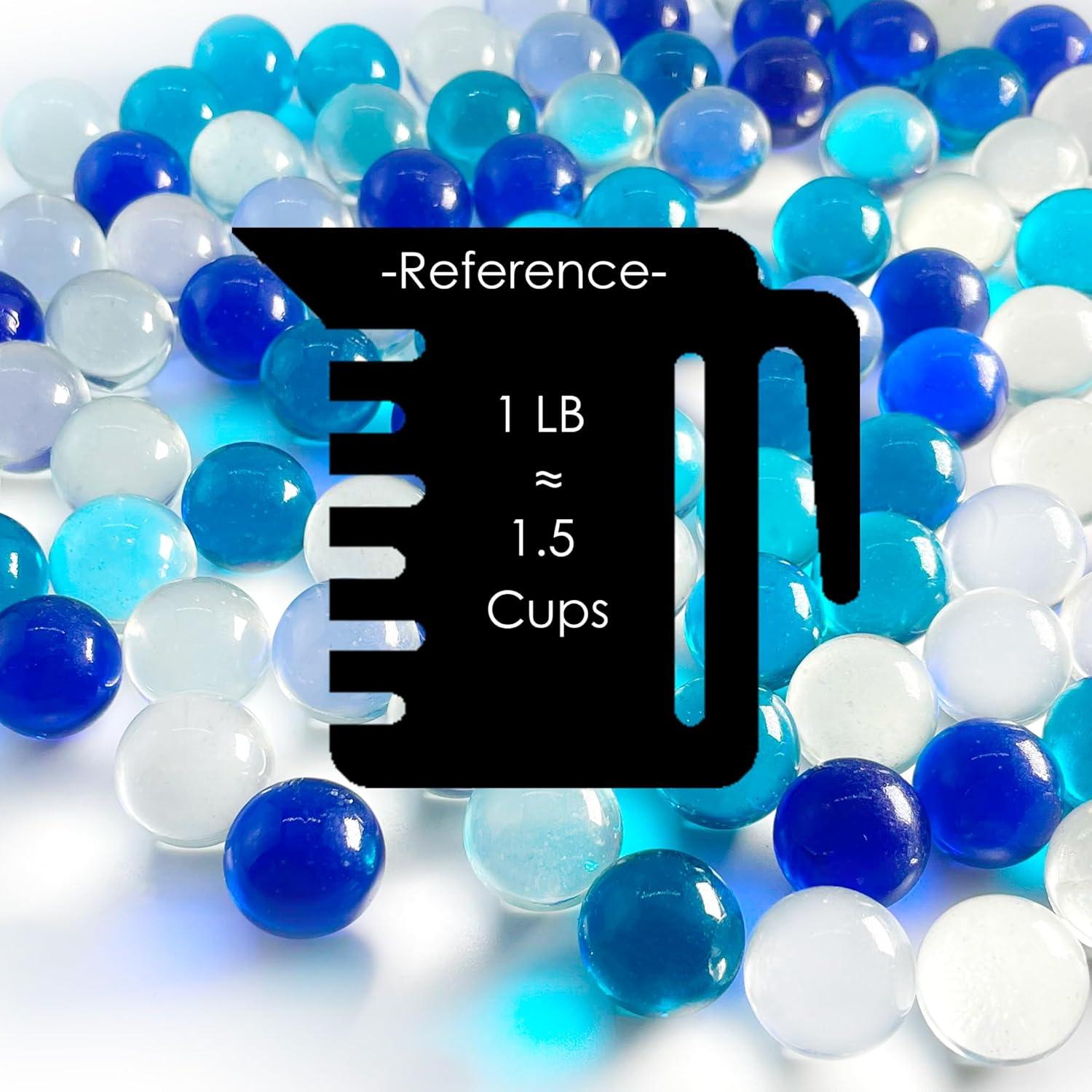 CYS EXCEL Relleno de Jarrón Vidrio Azul Claro 2.29 kg