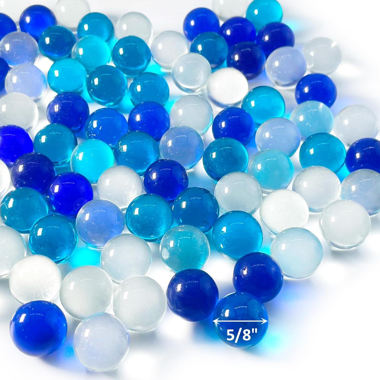 CYS EXCEL Relleno de Jarrón Vidrio Azul Claro 2.29 kg