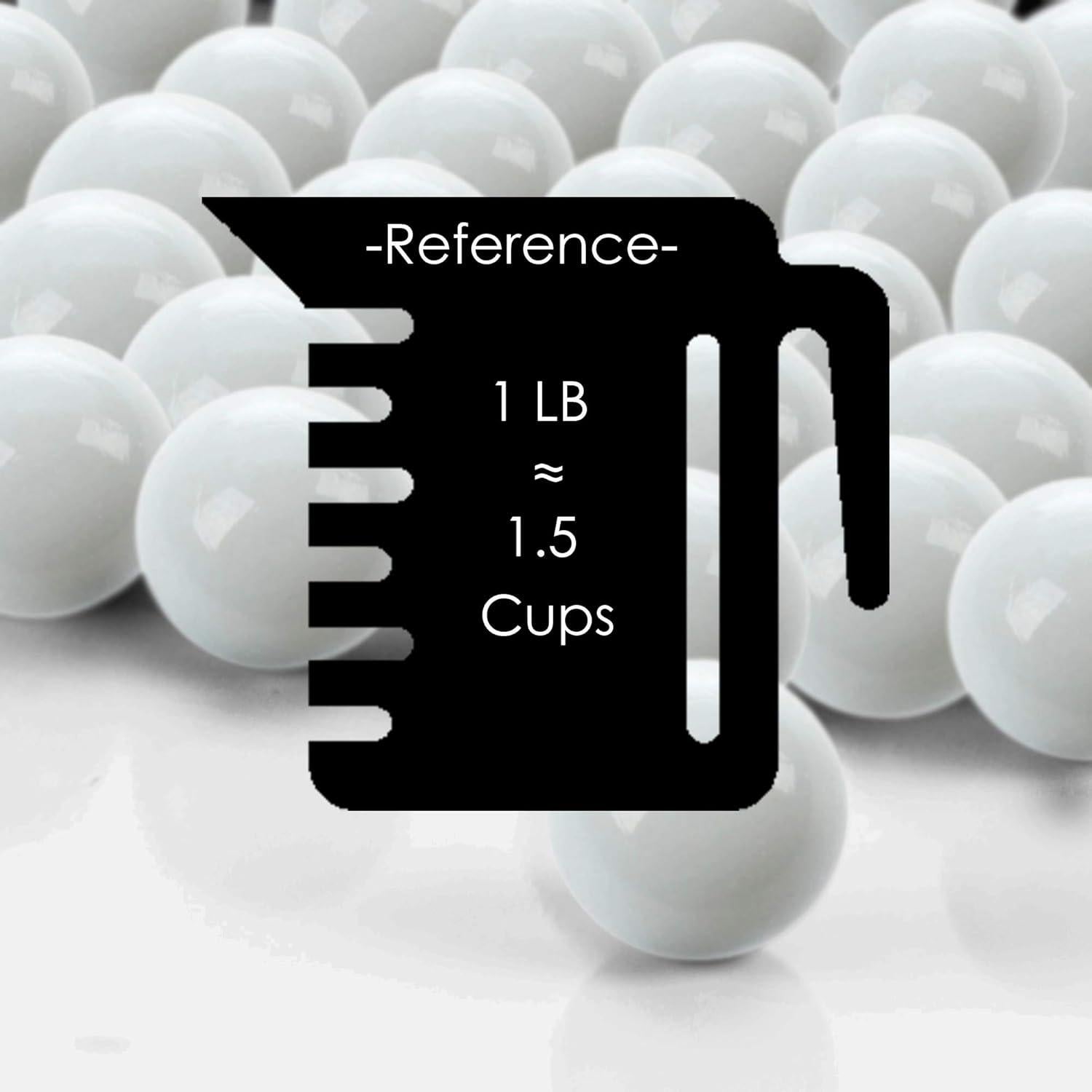 CYS EXCEL Relleno de Jarrón de Mármol de Vidrio Blanco 0.5 cm