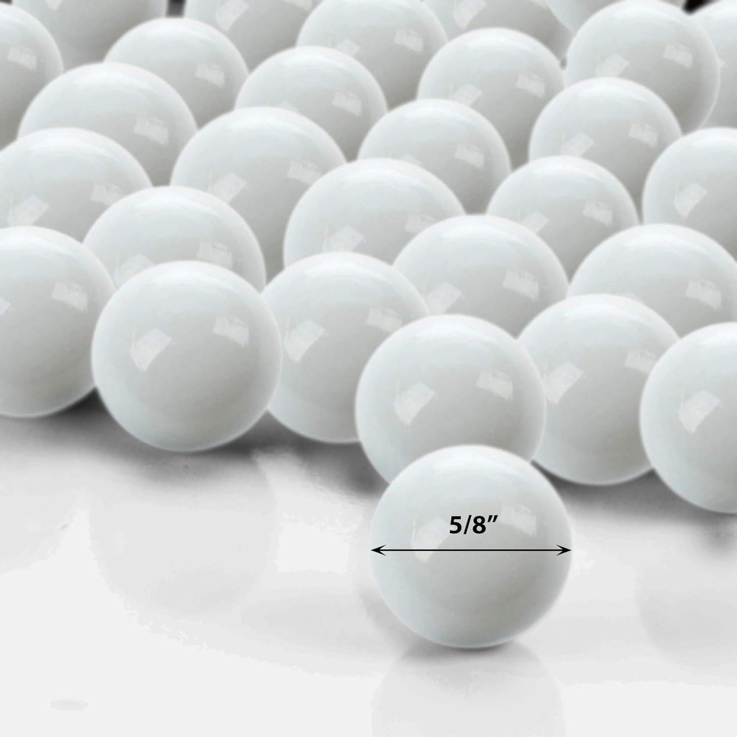 CYS EXCEL Relleno de Jarrón de Mármol de Vidrio Blanco 0.5 cm