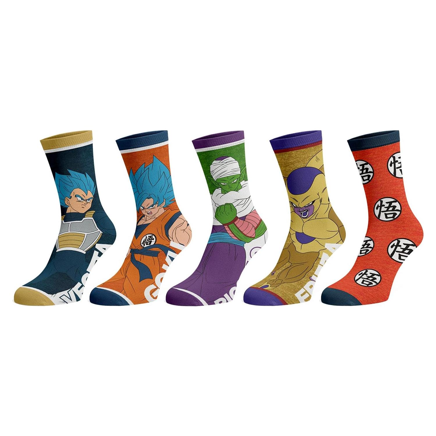 Calcetines Dragonball Z Bioworld - 5 Pares Multicolor Unisex