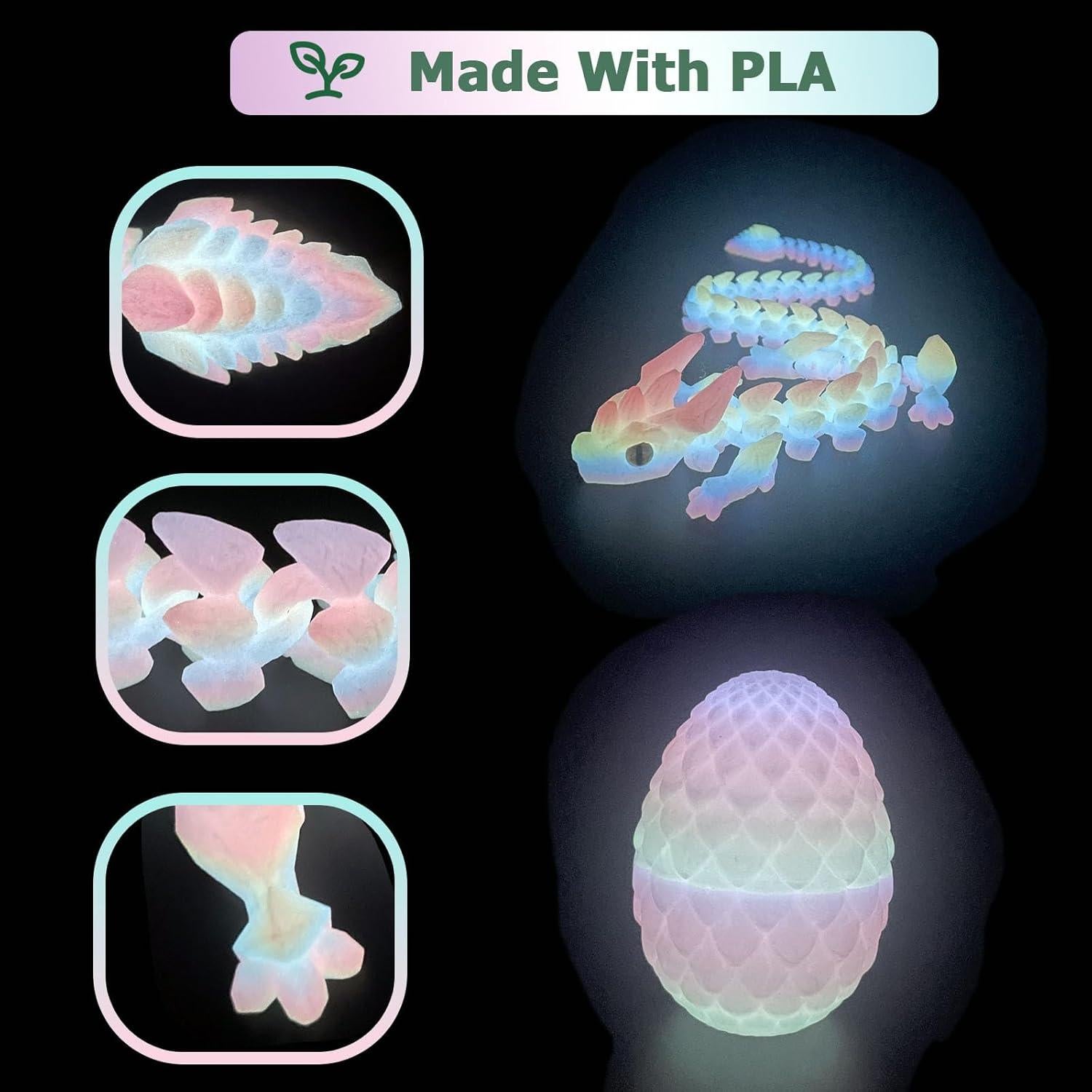 Huevos de Dragón Impresos en 3D UXBSTM - Juguete Interactivo
