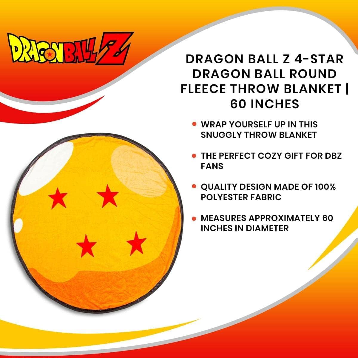 Manta Dragon Ball Z 4 Estrellas Just Funky 121.92 cm Acolchada