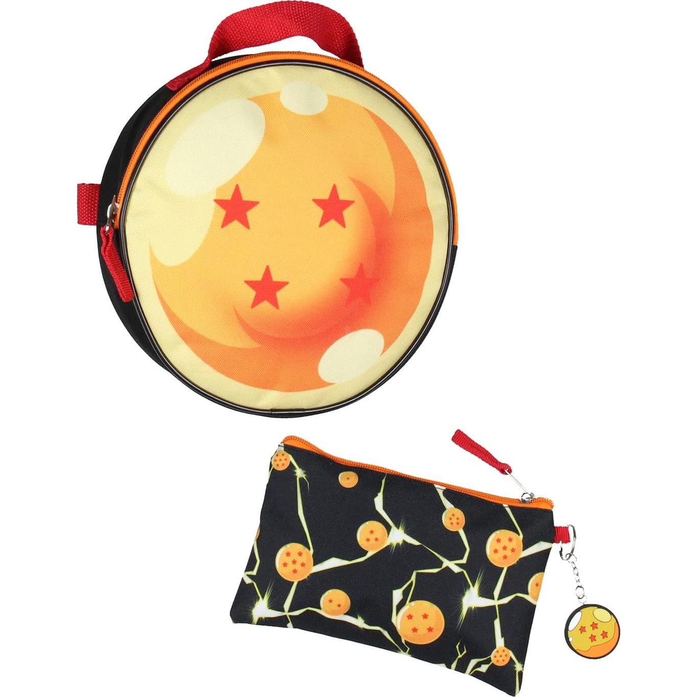 Mochila Dragon Ball Z Bioworld 5 Piezas con Caja Almuerzo