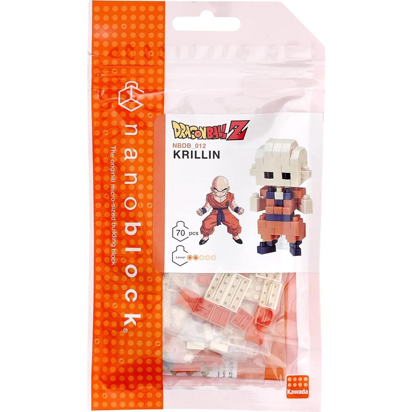 Nanoblock Krillin Dragon Ball Z - Kit de Construcción 70 Piezas