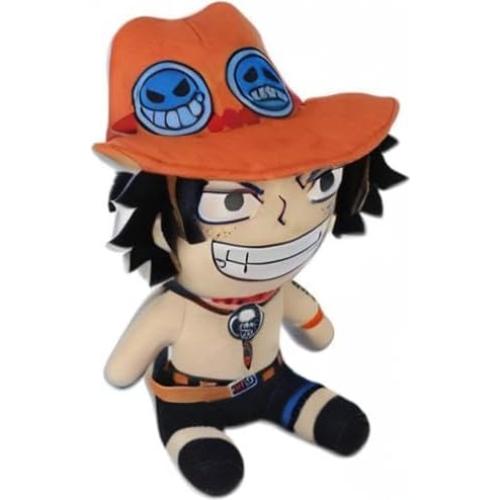 Peluche Ace Sentado One Piece 17.78 cm Gran Entretenimiento