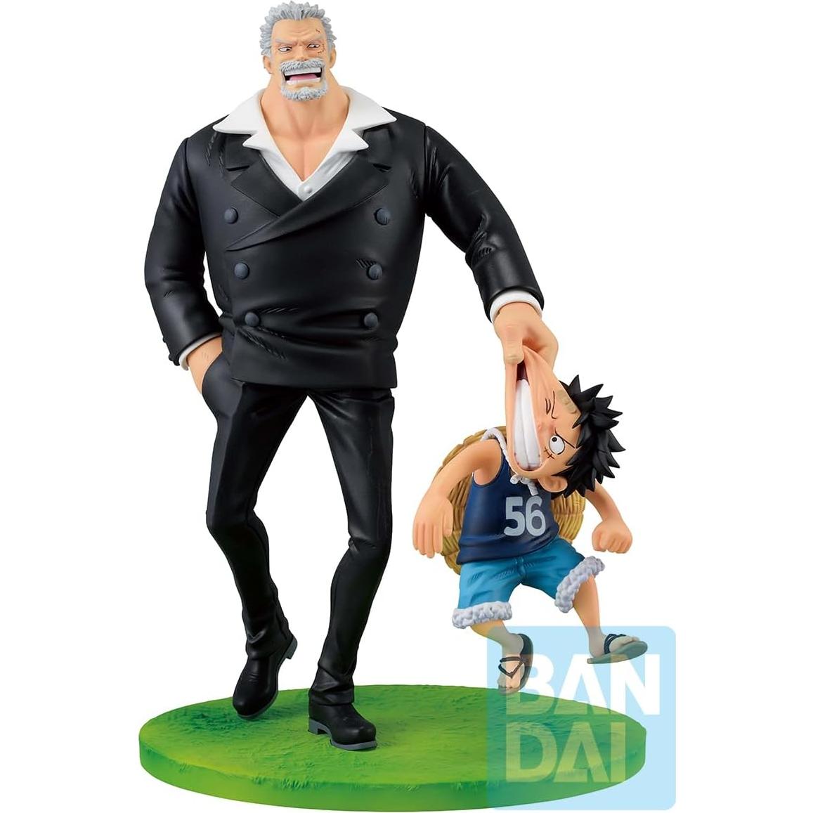 Estatua Coleccionable Monkey D. Luffy & Garp 17 cm Bandai