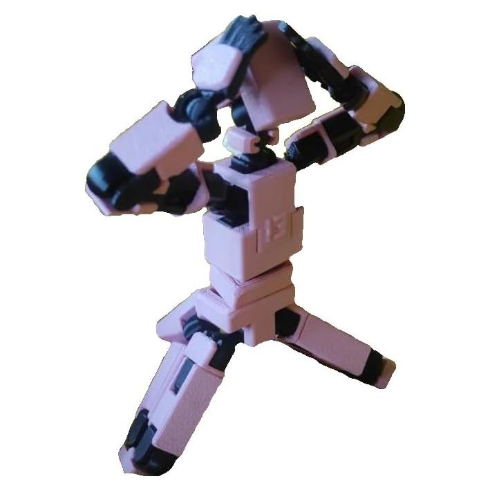 Figura Articulada Posable Rosa LUCKY 13 - Juguete de Escritorio