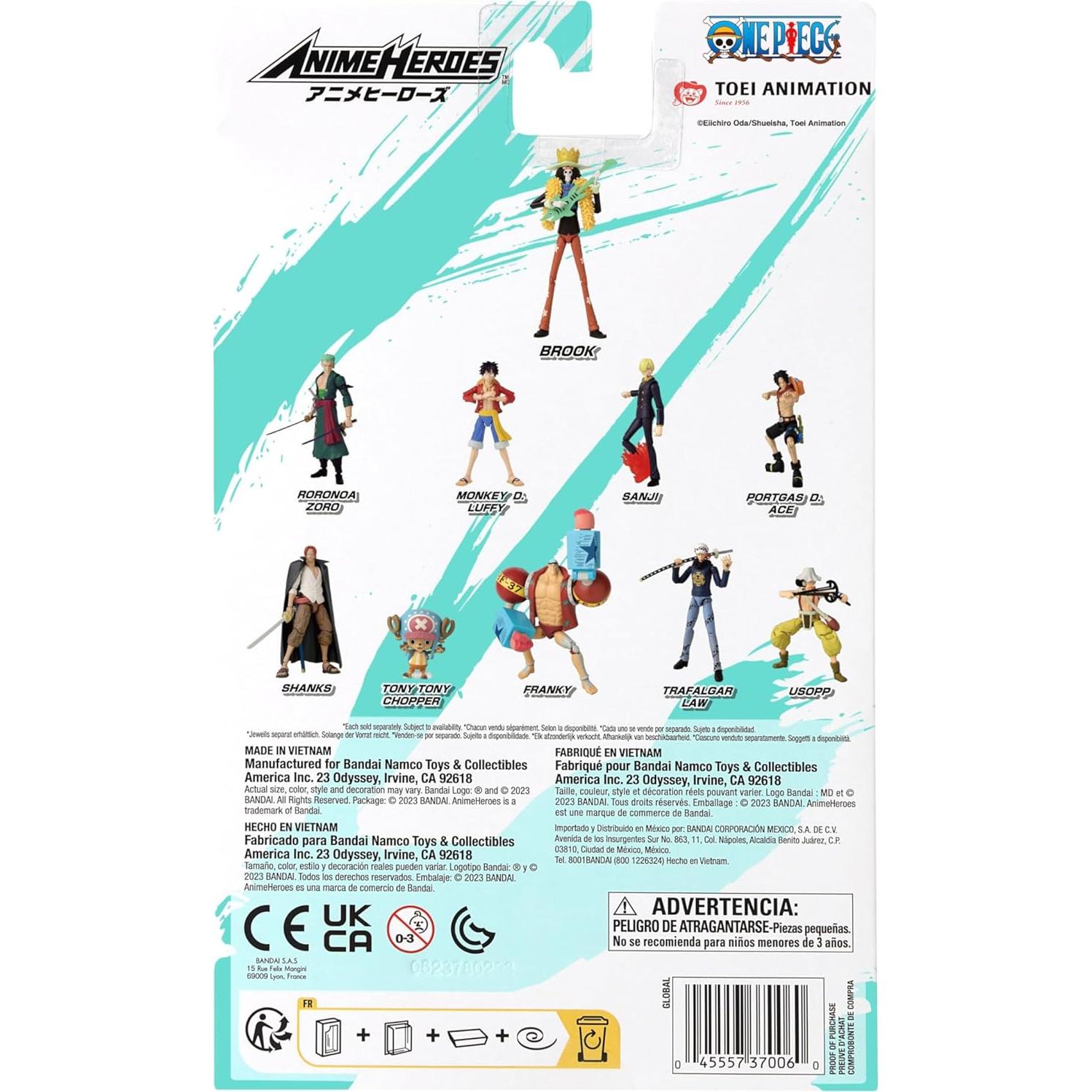 Figura de Acción Bandai One Piece Brook 17cm Articulada con Accesorios