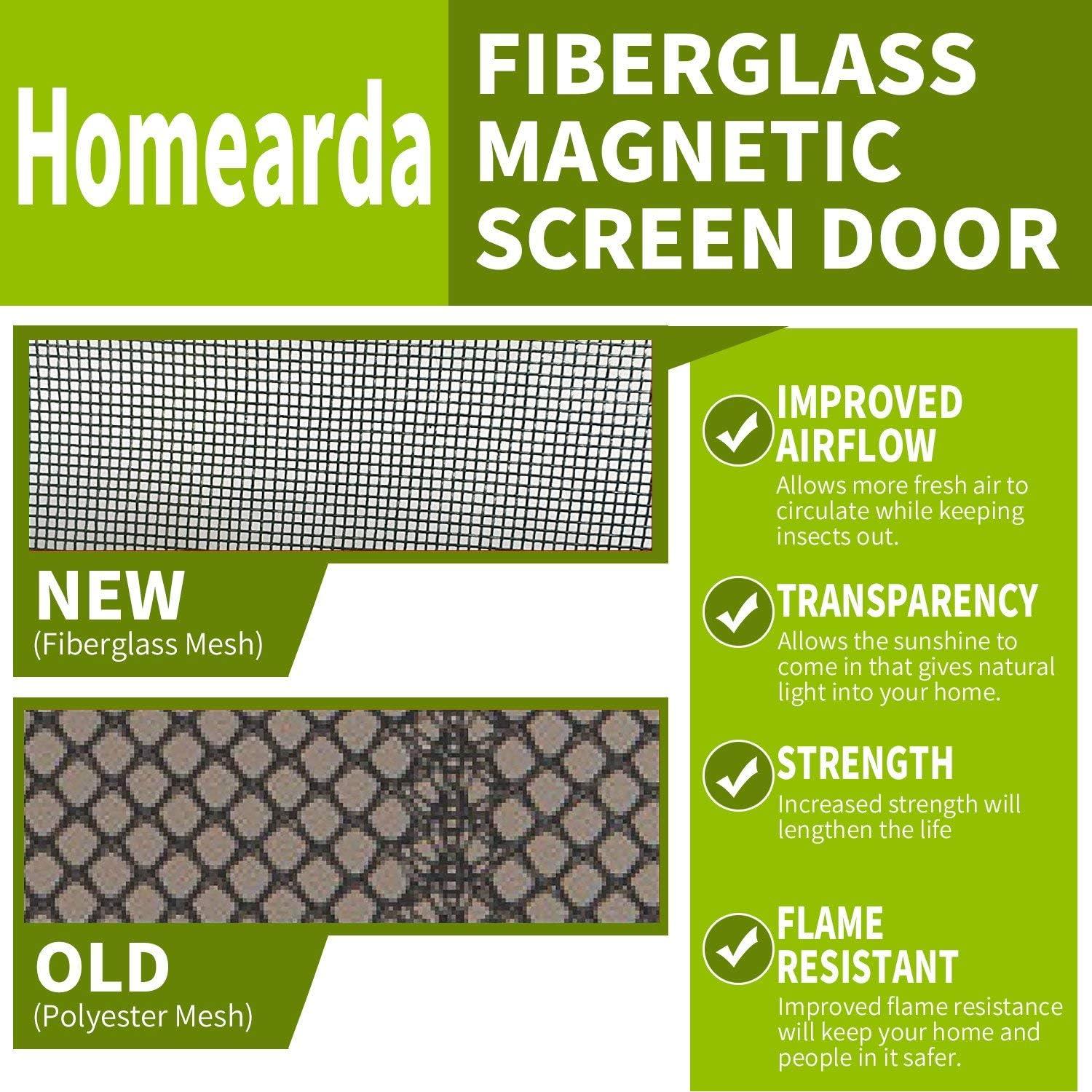 Puerta Pantalla Magnética Homearda 36x82 Fibra Vidrio