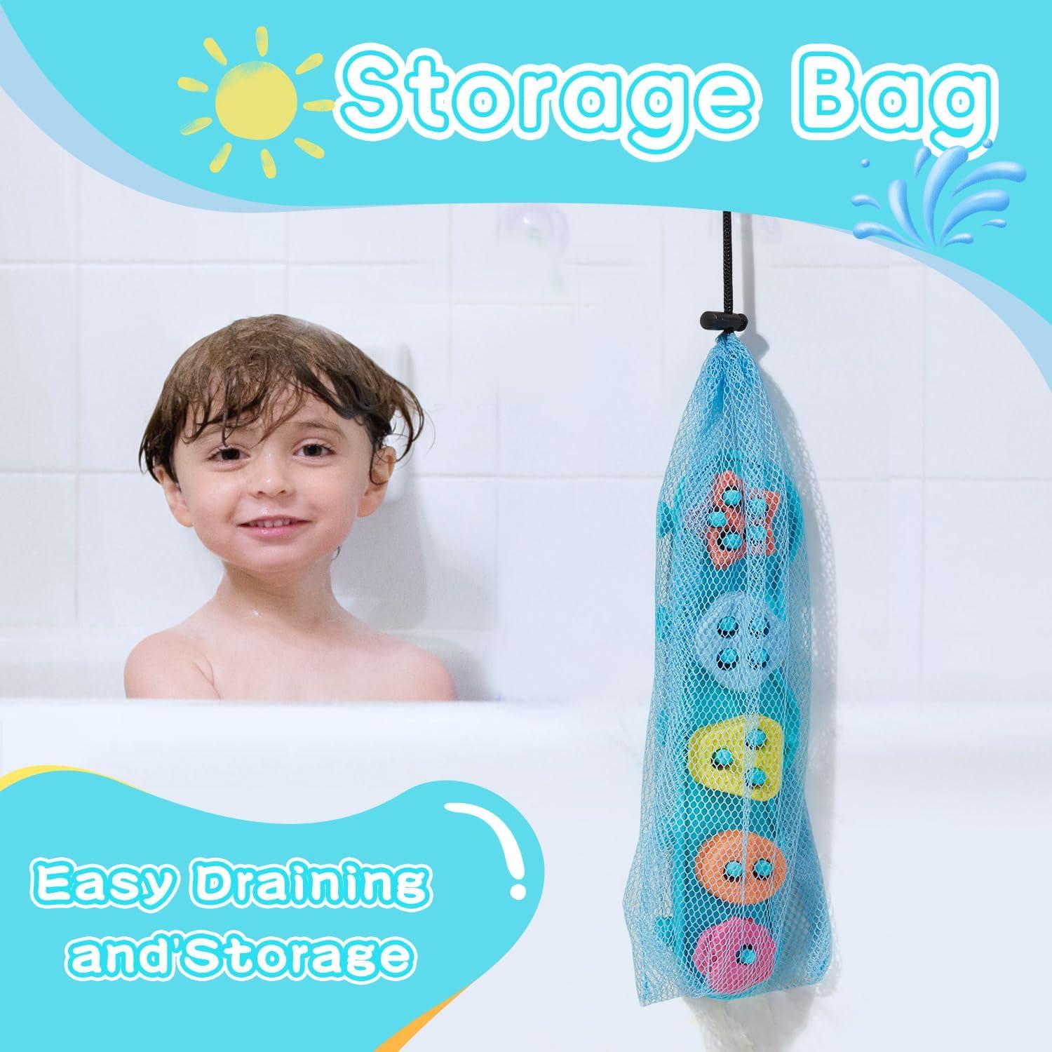 Juguetes de baño educativos AMCHSURI 20 piezas silicona