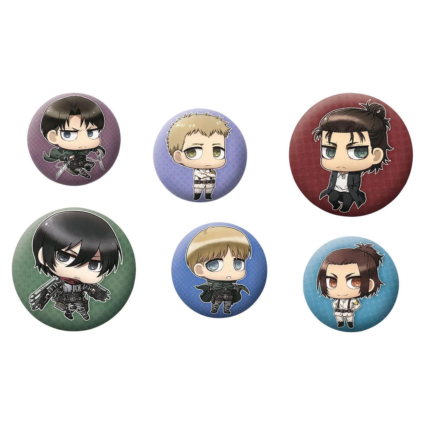 Pack de Pines Chibi Attack on Titan ABYstyle 6 Pcs