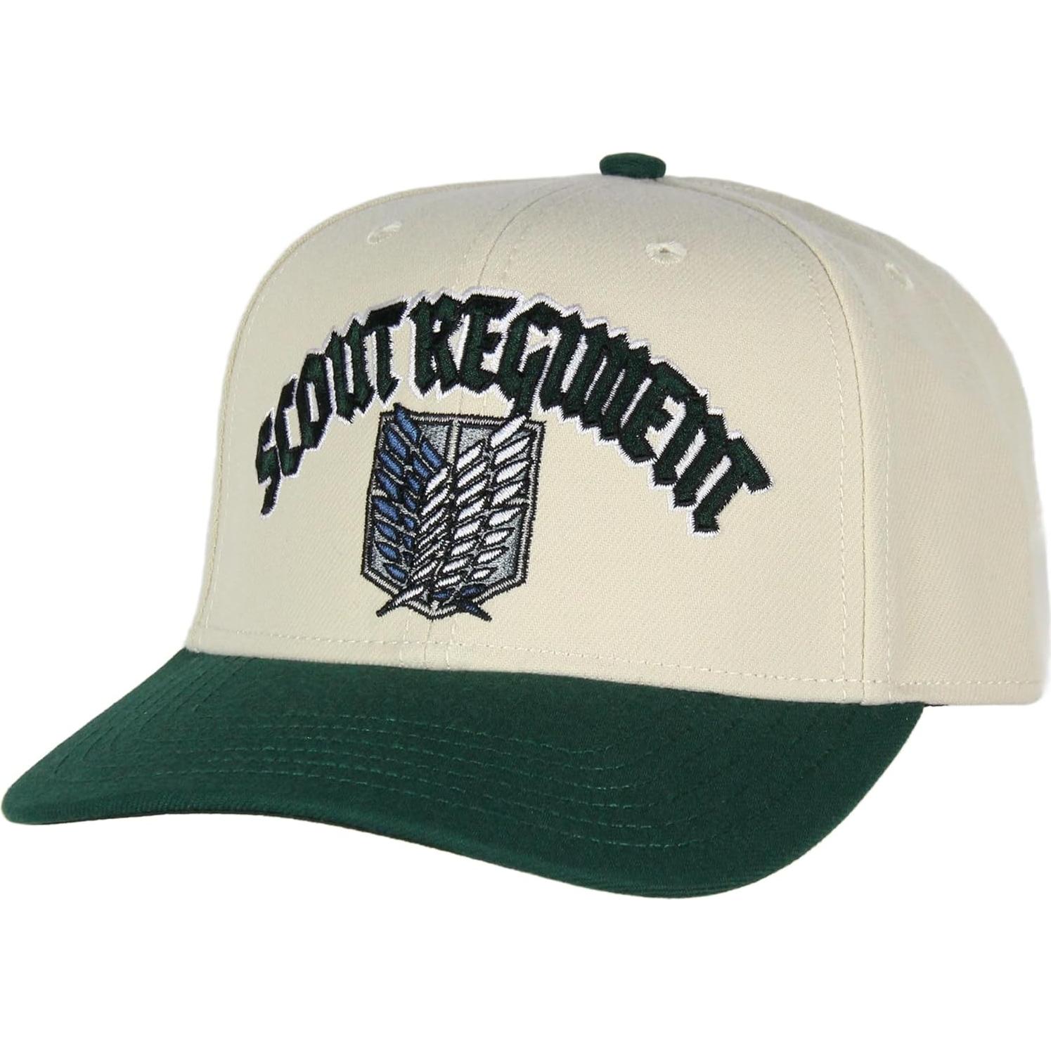 Gorra Snapback Bordada Ataque a los Titanes Beige Unisex