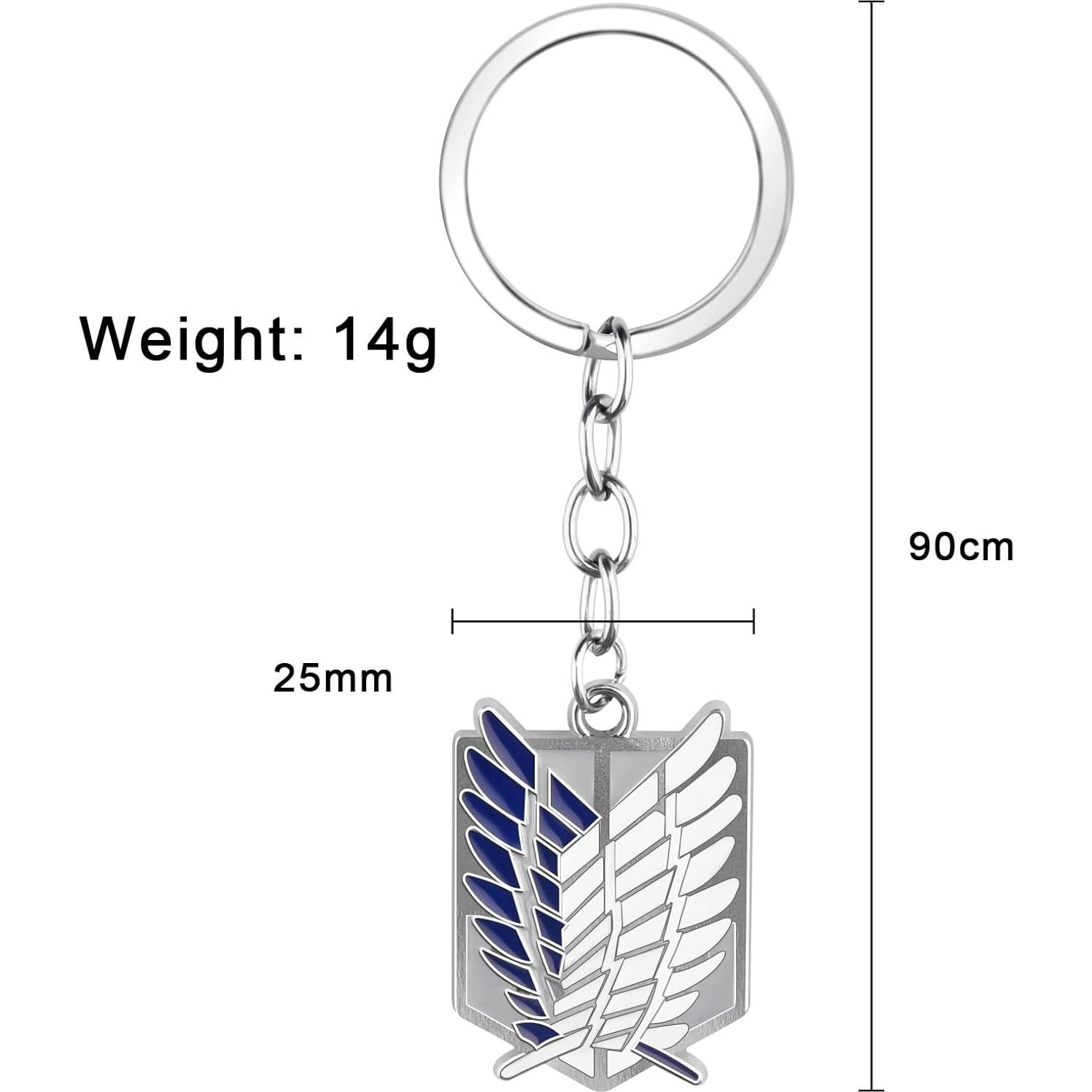 Llavero Anime Attack on Titan Eren - Aleación Zinc 10x4cm