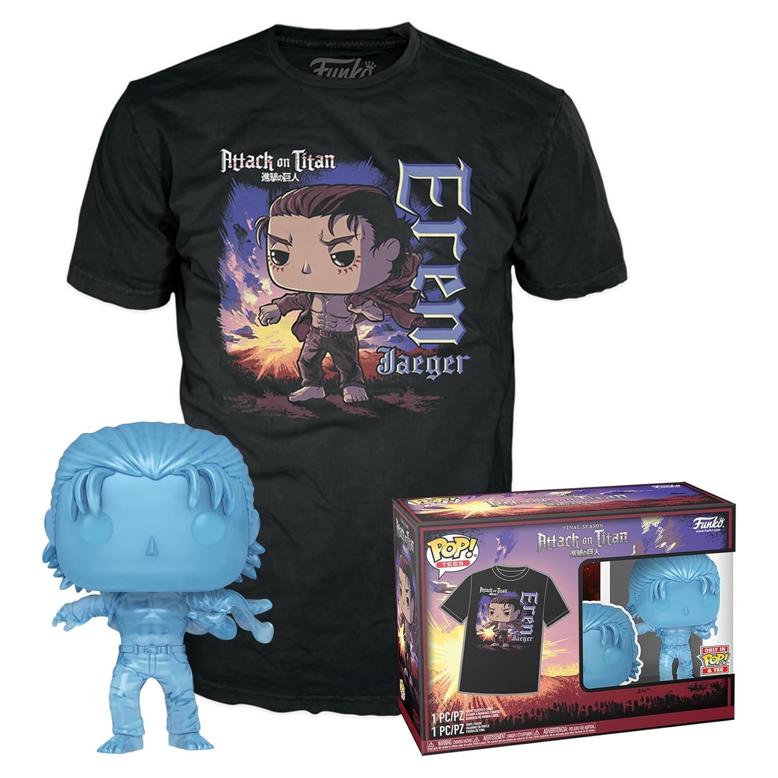 Funko Pop! Eren Yaeger + Camiseta Ataque a los Titanes - L