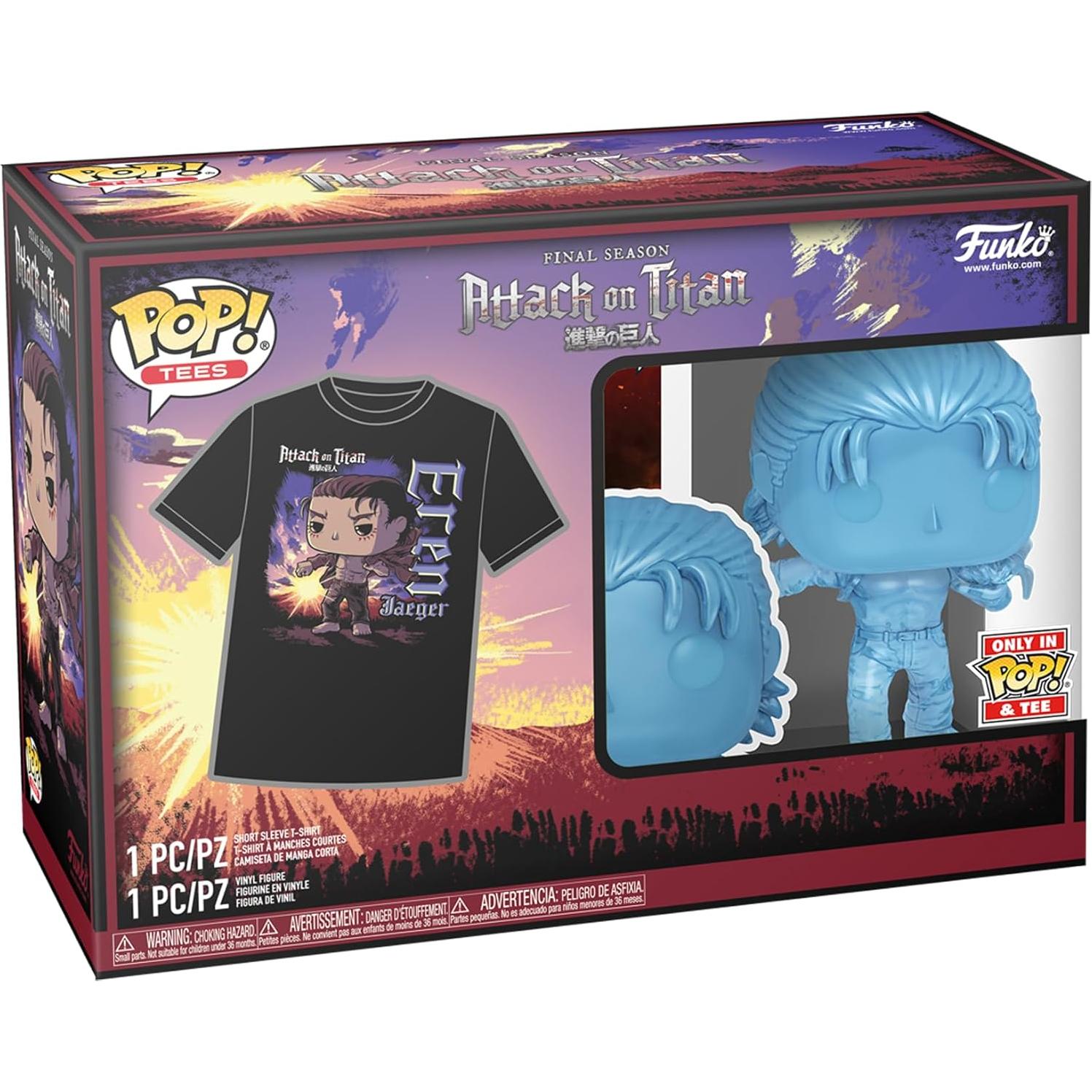 Funko Pop! Eren Yaeger + Camiseta Ataque a los Titanes - L