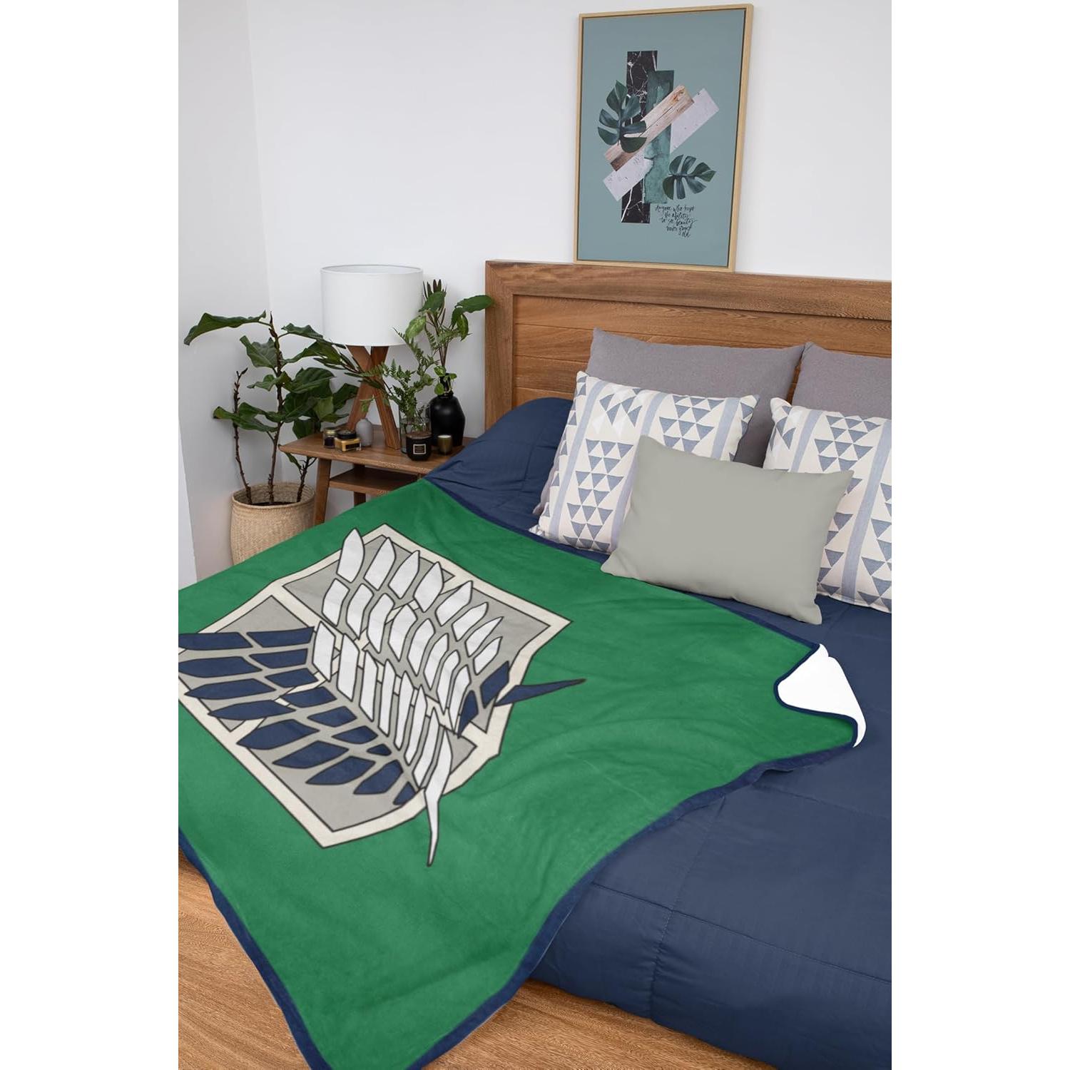 Manta de Felpa Suave Surreal Entertainment Ataque a los Titanes 122x152cm