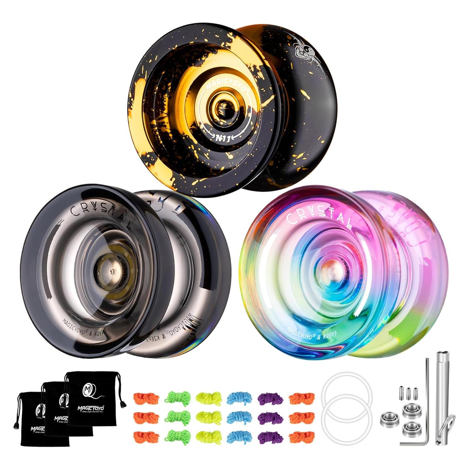 Paquete 3 Yoyos MAGICYOYO N11 y K2 + 18 Cuerdas