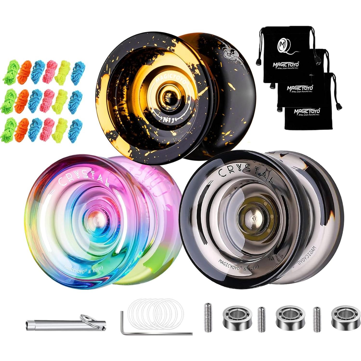 Paquete 3 Yoyos MAGICYOYO N11 y K2 + 18 Cuerdas