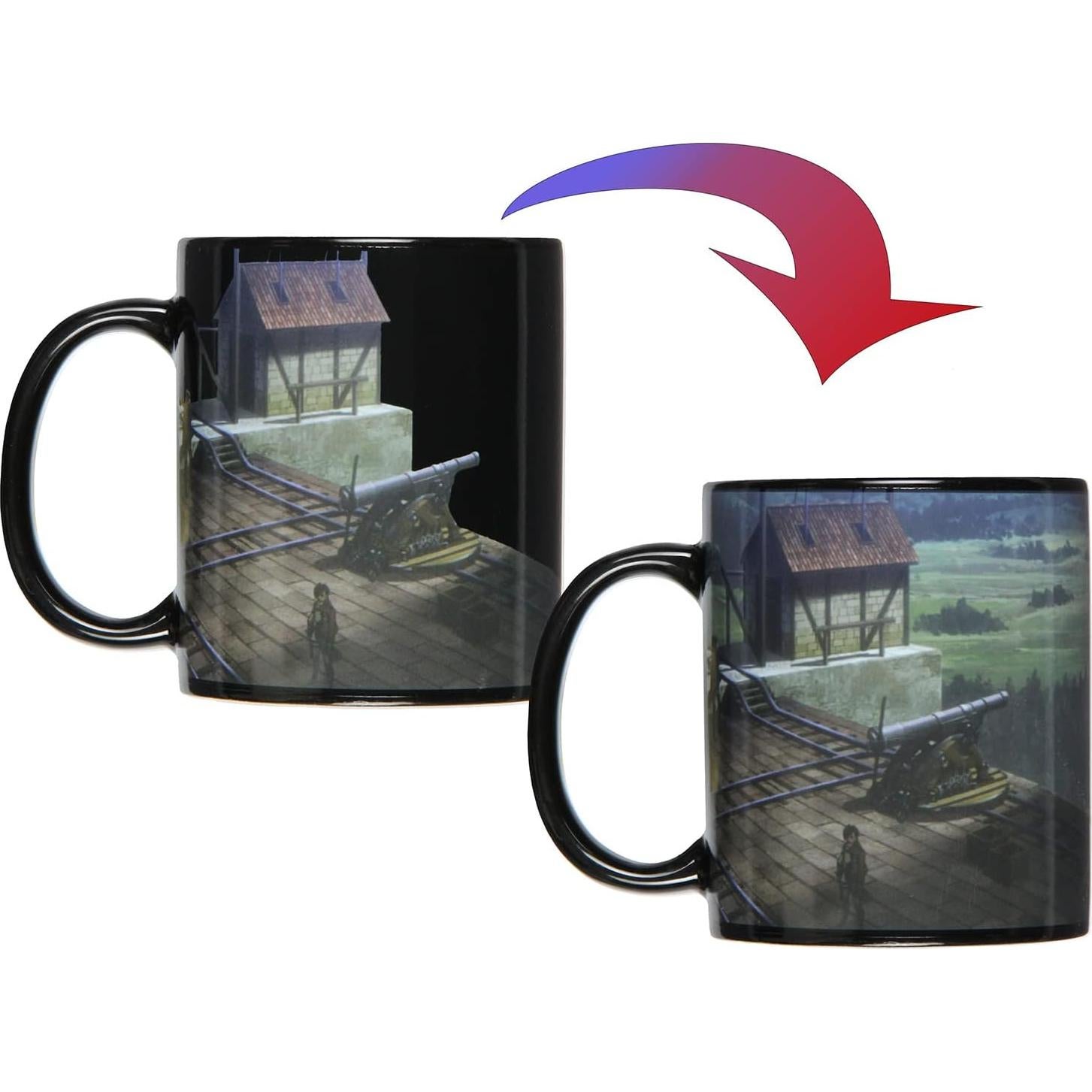 Taza de Café Cambiante Attack on Titan - Titán Colosal 311ml