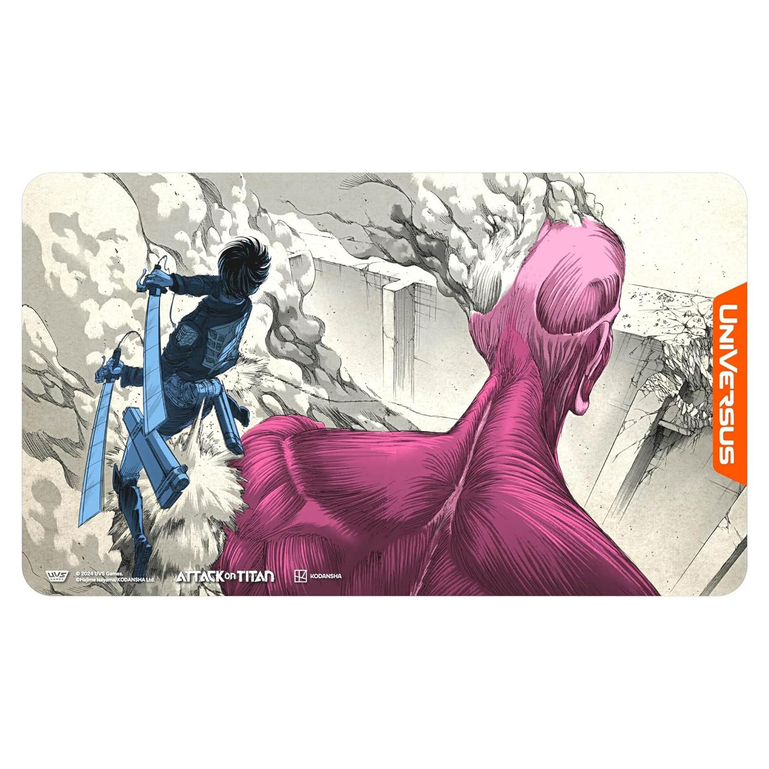 Tapete de Juego Neopreno UVS Games 60.96 x 35.56 cm Ataque a los Titanes