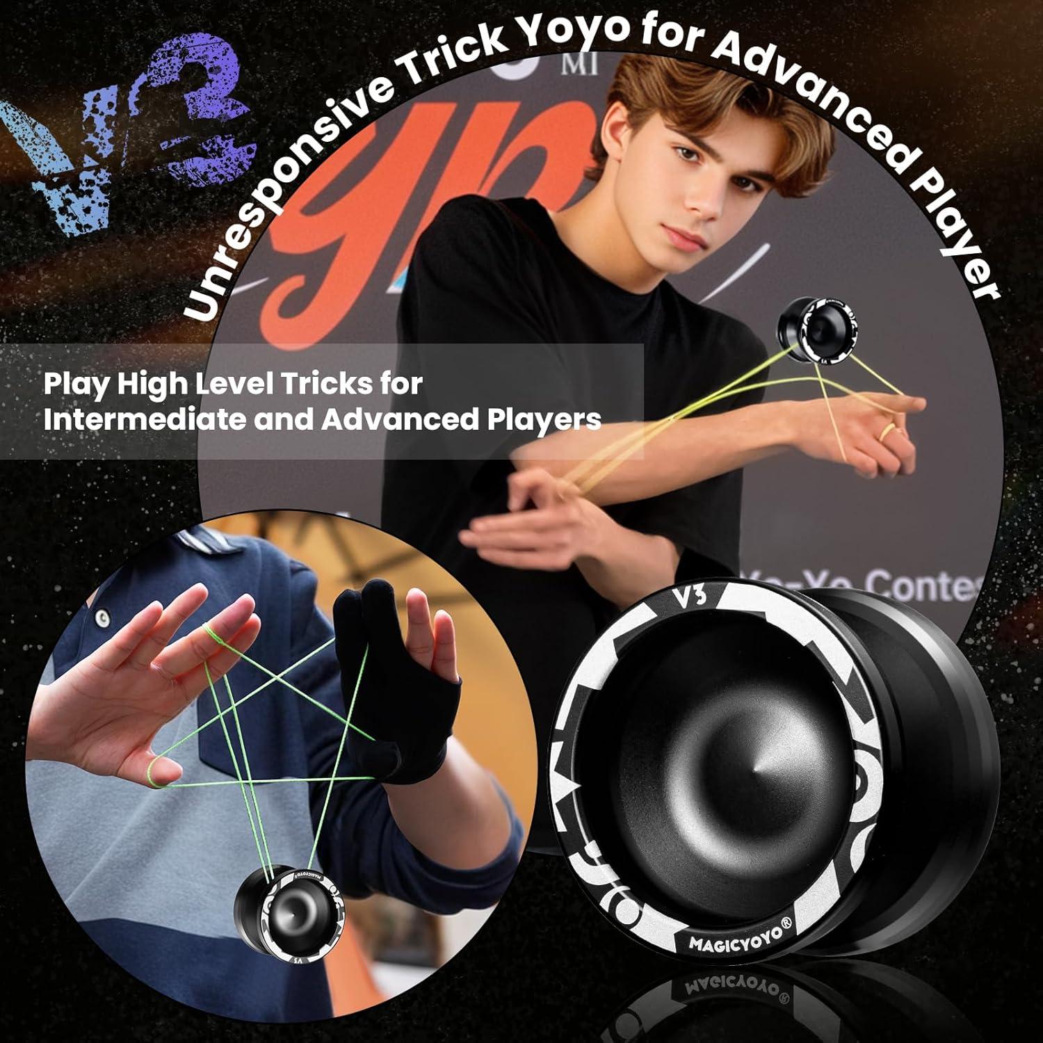 Yoyo Profesional MAGICYOYO V3 para Niños y Adultos - Negro