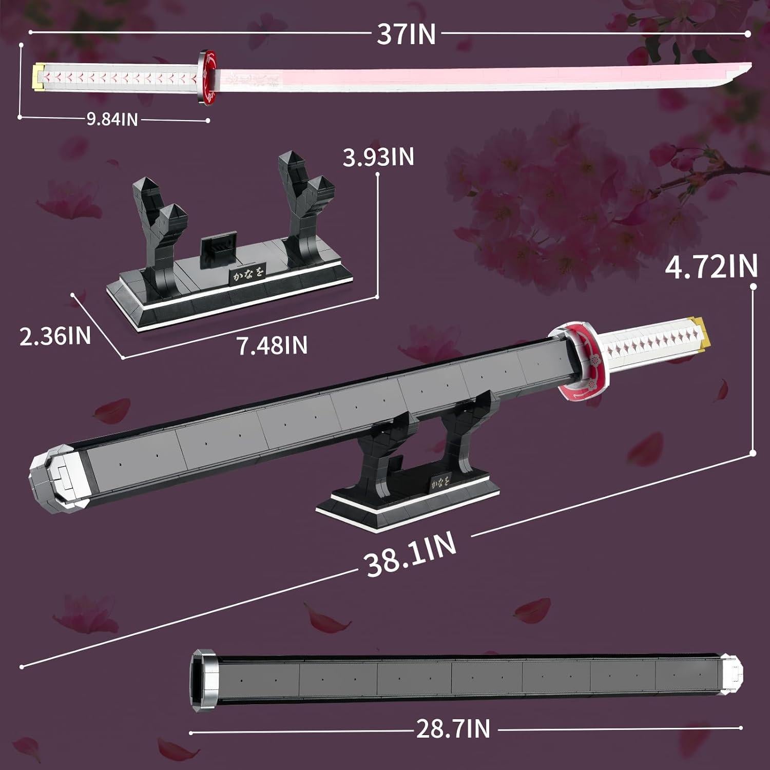 Conjunto de Construcción Espada Demon Slayer SATHIBI 706 Piezas