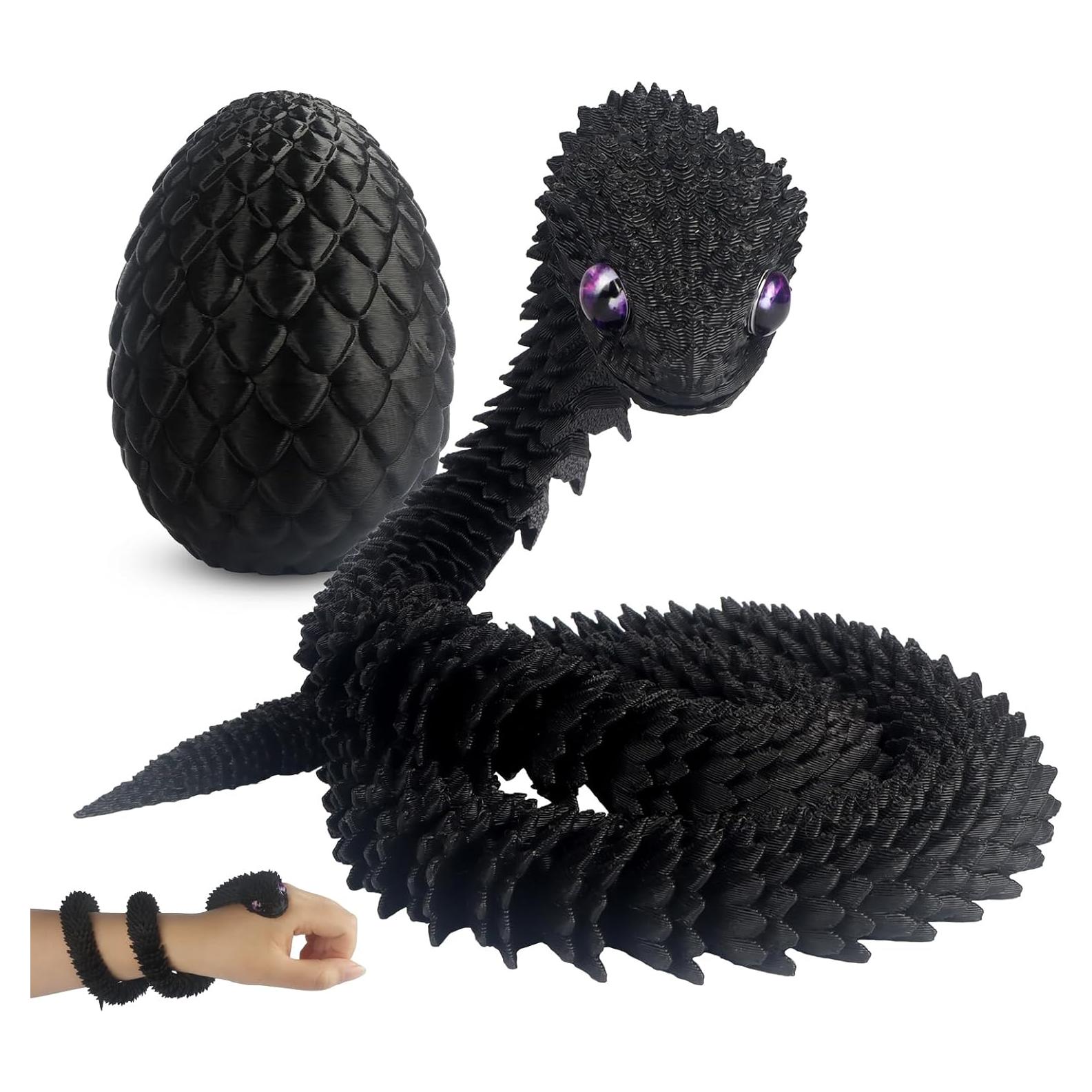 Serpiente Impresa en 3D 60 cm Flexible HayBaroda - Juguete Realista