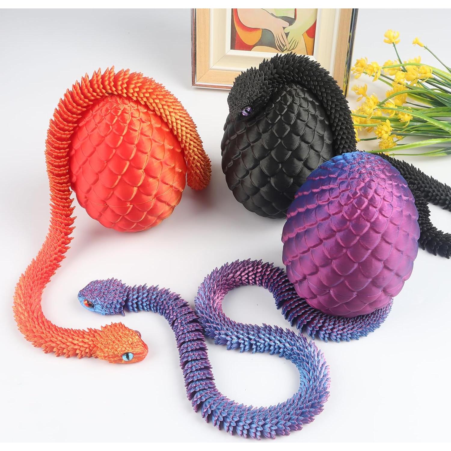 Serpiente Impresa en 3D 60 cm Flexible HayBaroda - Juguete Realista