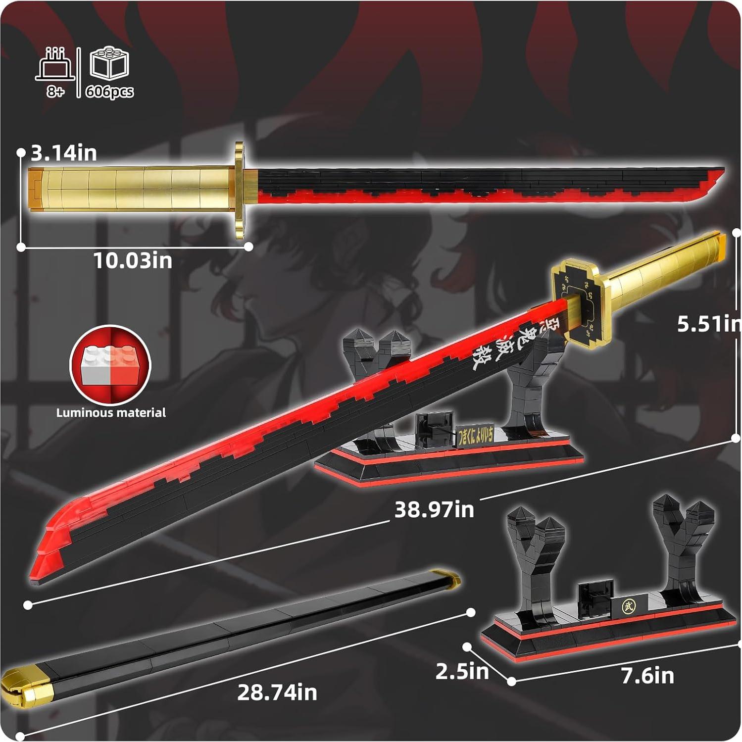 Set de Construcción Espada Tsugikuni Yoriichi TOY PLAYER 606 Piezas