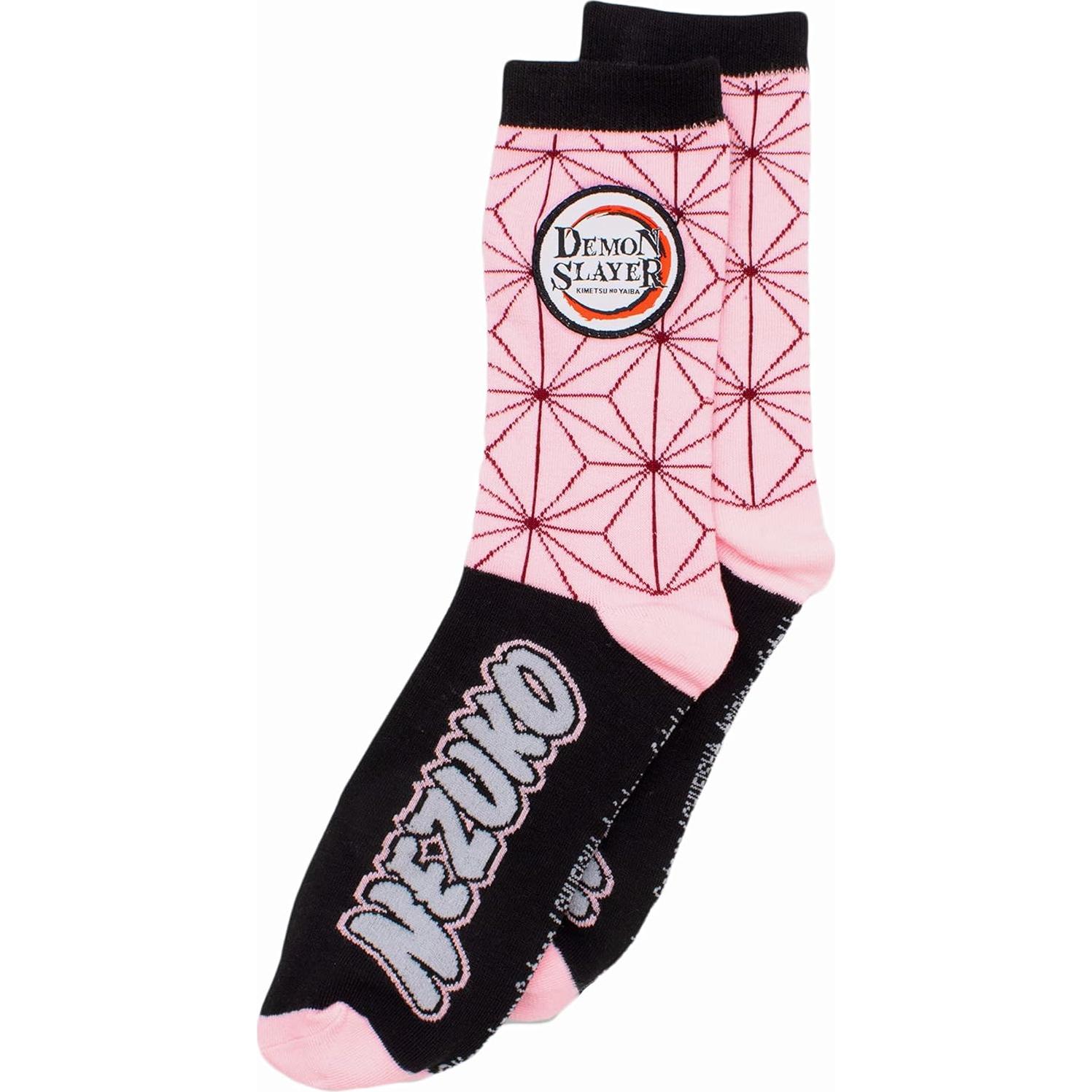 Calcetines Demon Slayer Nezuko y Tanjiro - Talla Única, 2 Pares
