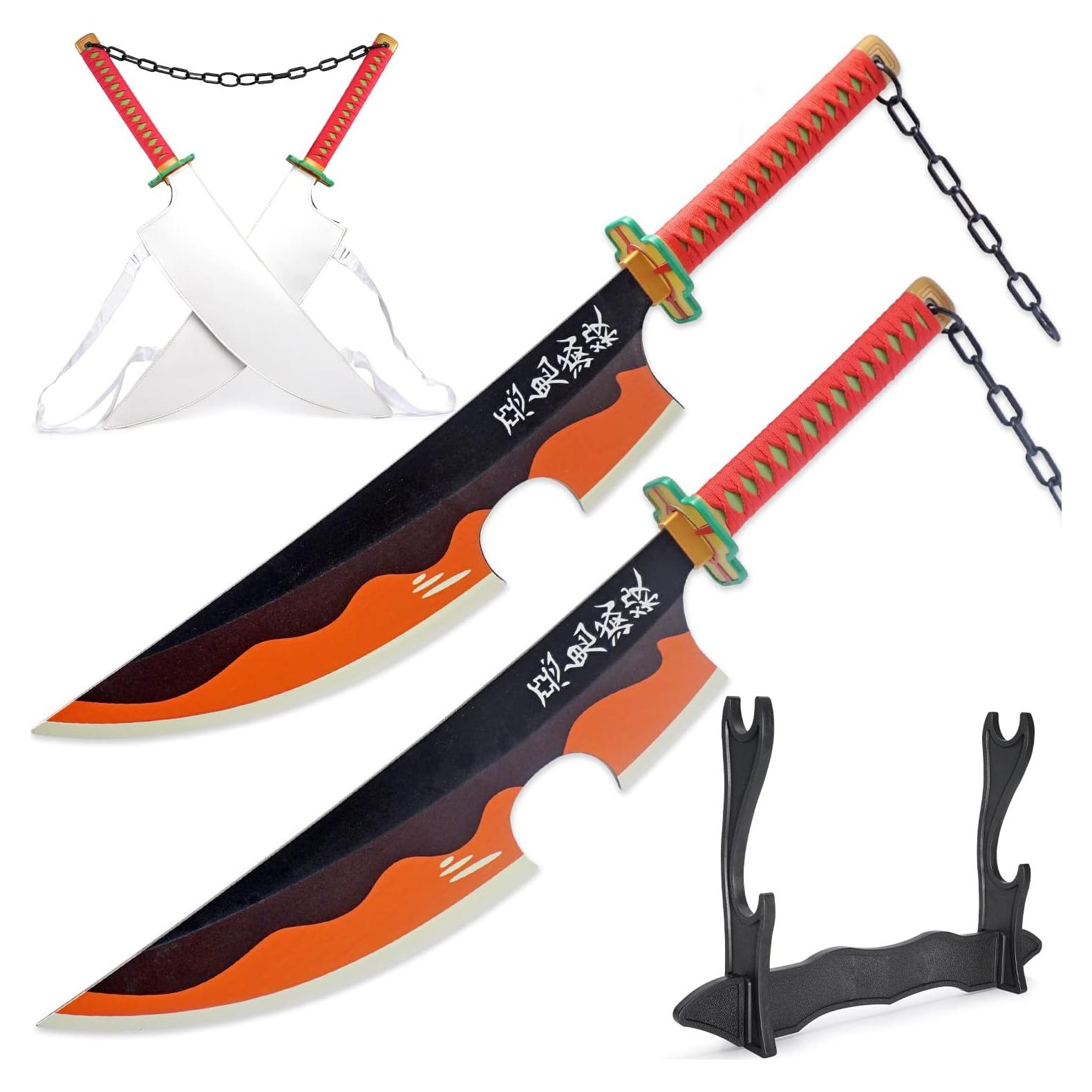 Espadas Zisu Tengen para Cosplay - 79 cm, 2 Unidades, Naranja