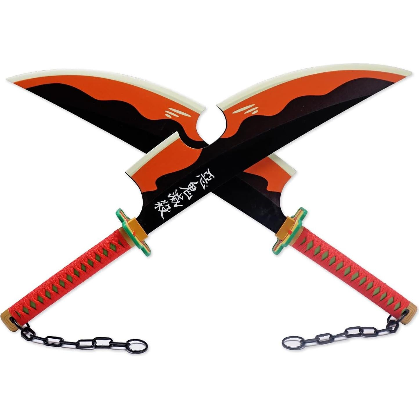 Espadas Zisu Tengen para Cosplay - 79 cm, 2 Unidades, Naranja