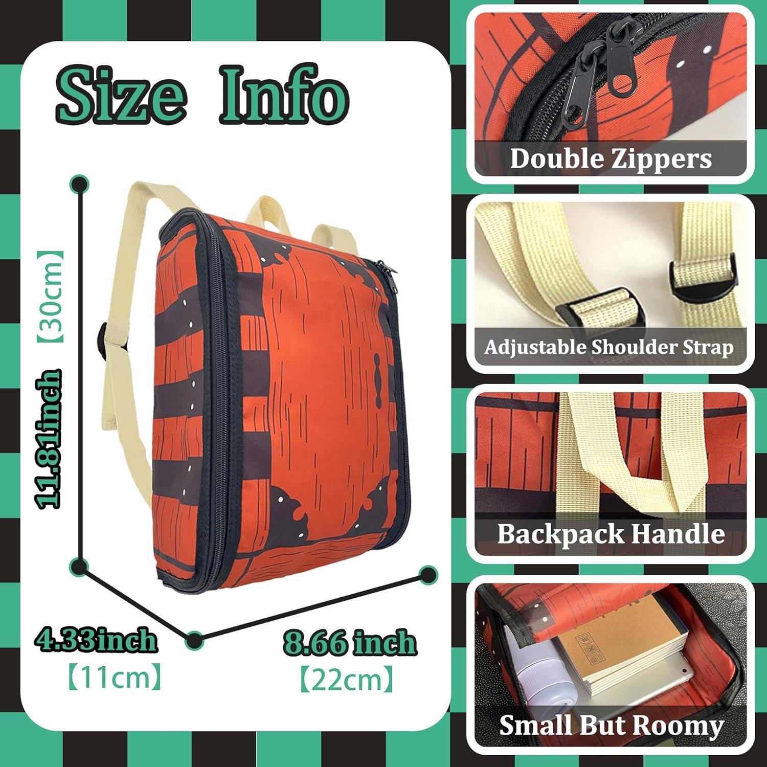 Mochila Cosplay Mini Anime Caja de Madera 30x22 cm