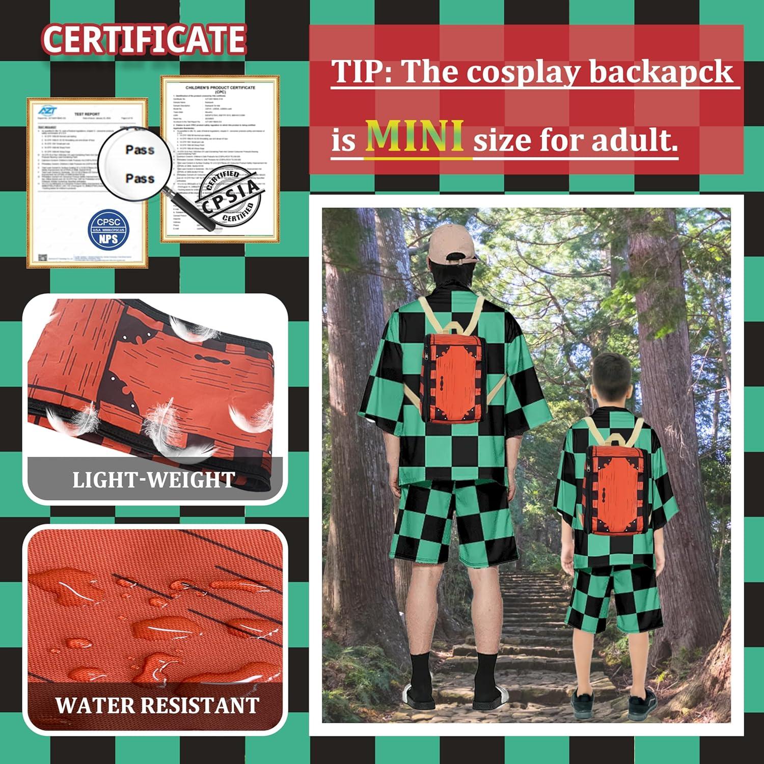 Mochila Cosplay Mini Anime Caja de Madera 30x22 cm