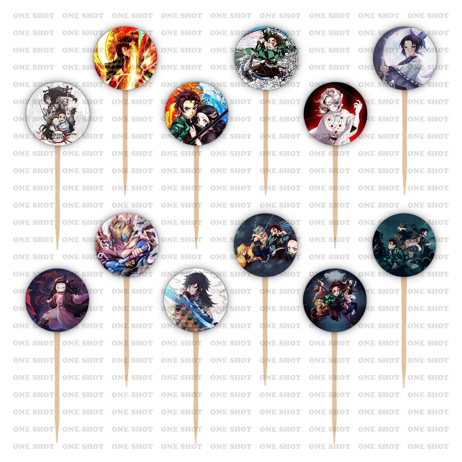 Toppers de Cupcake Demon Slayer - 18g - 4.24cm