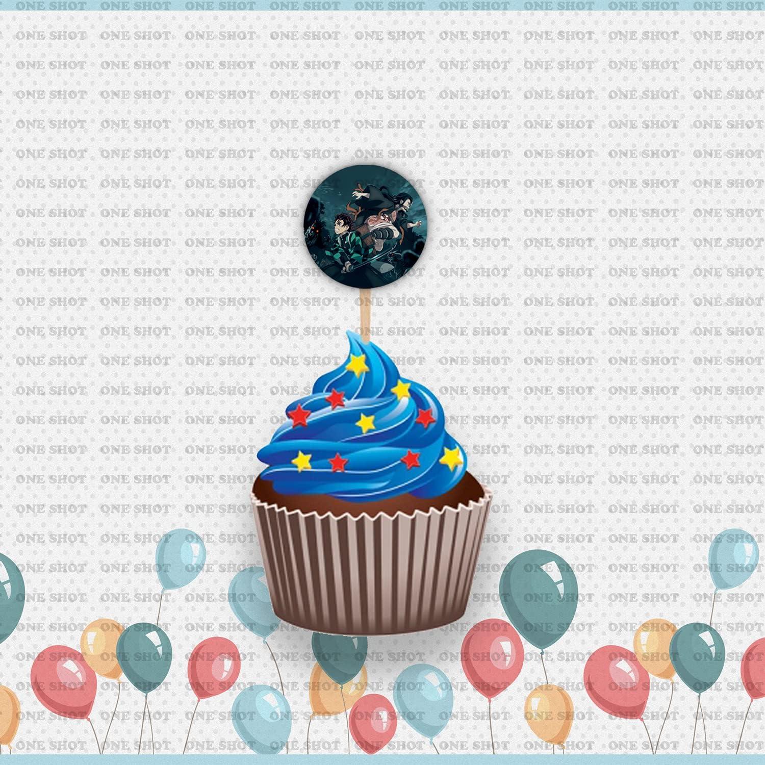 Toppers de Cupcake Demon Slayer - 18g - 4.24cm