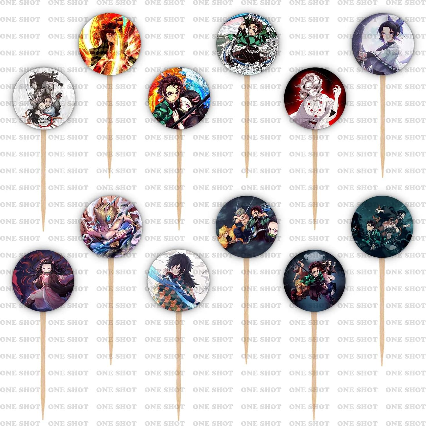 Toppers de Cupcake Demon Slayer - 18g - 4.24cm