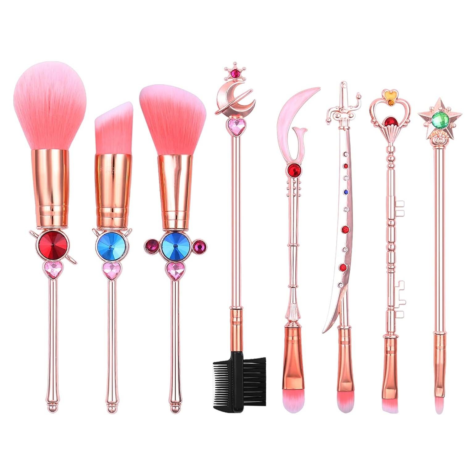 Conjunto de Pinceles de Maquillaje Anime SailorMoon Rosa