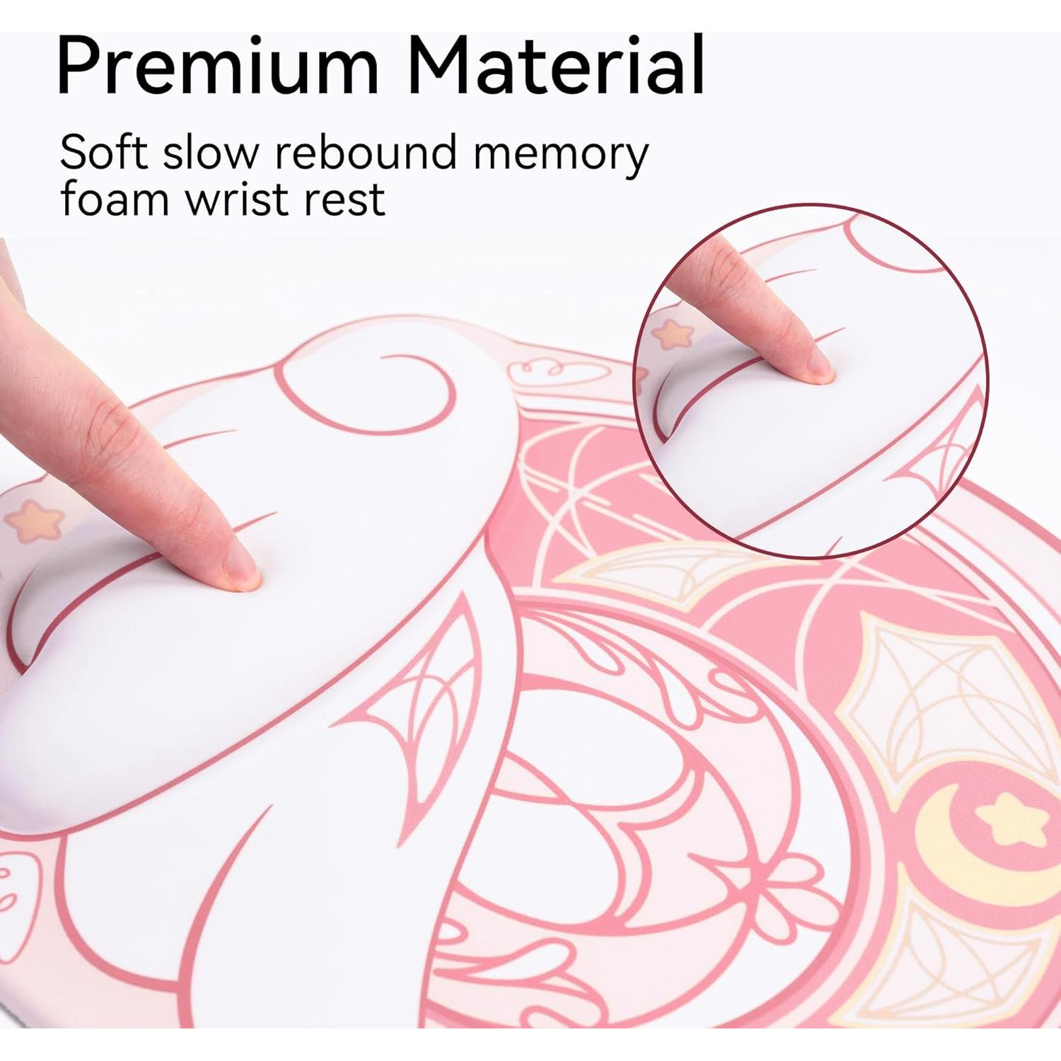 Alfombrilla de Ratón Ergonómica GeekShare Rosa con Soporte