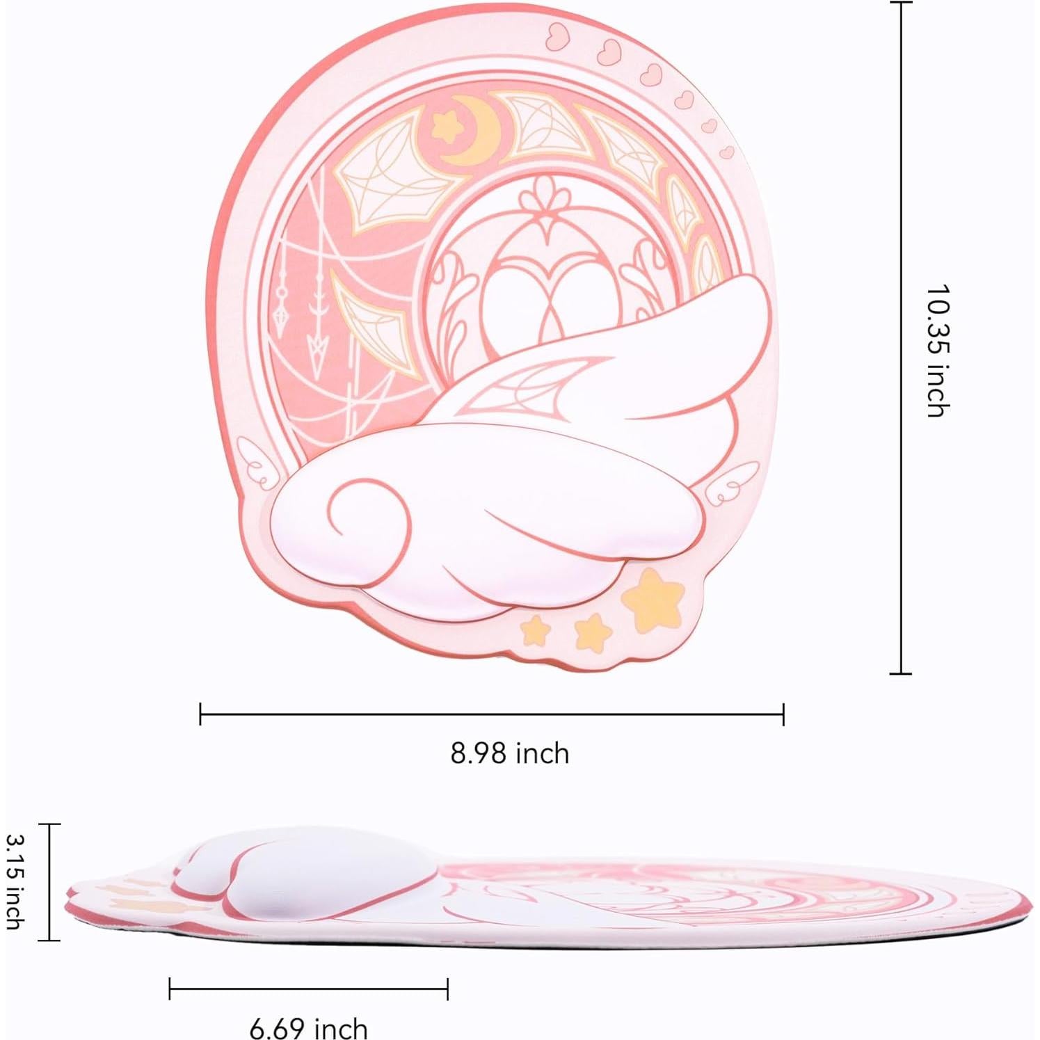 Alfombrilla de Ratón Ergonómica GeekShare Rosa con Soporte