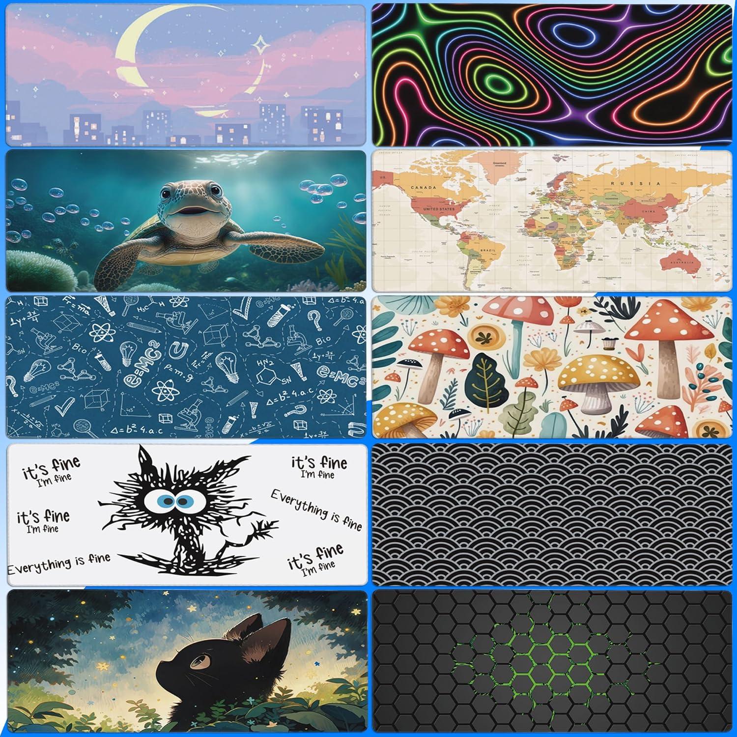 Alfombrilla de Escritorio KOAIWPAE 90x40 cm Antideslizante