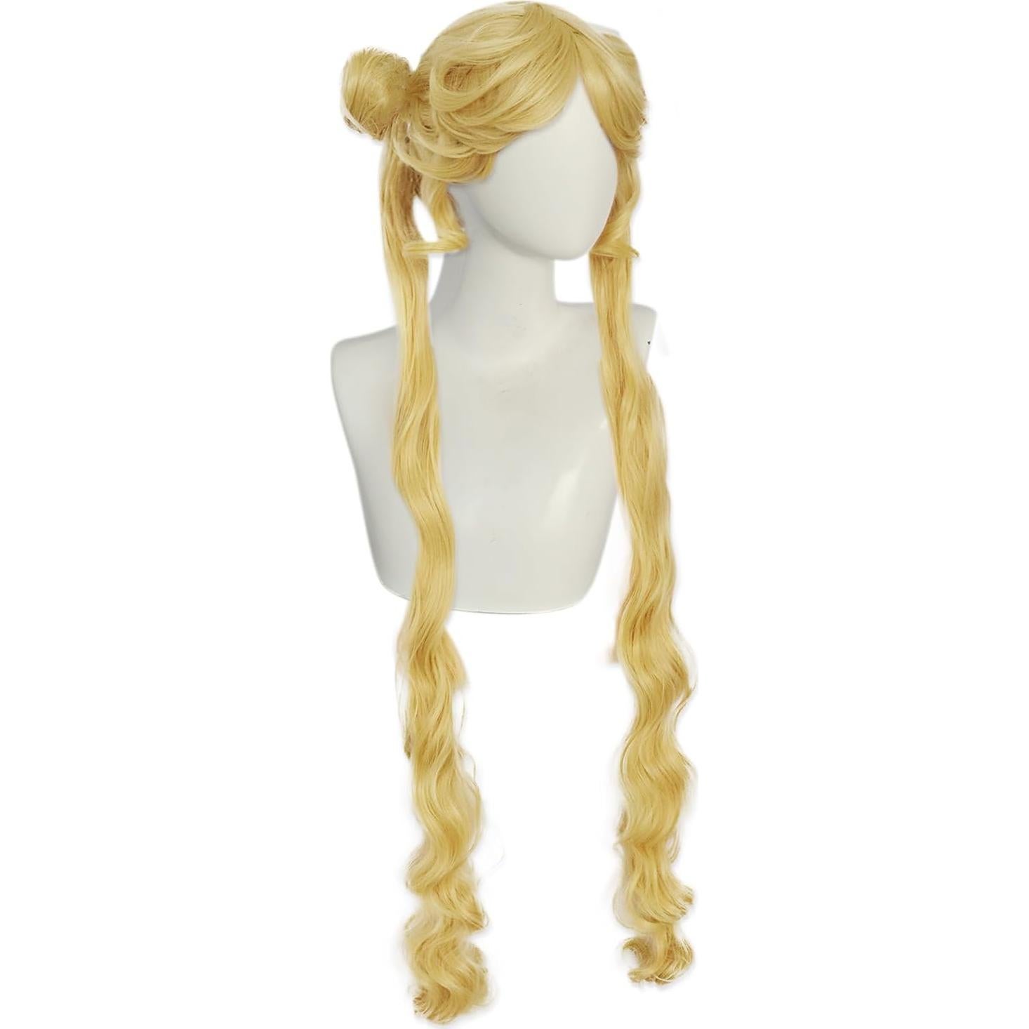 Peluca de Cosplay Sailor Moon Ebingoo Rubia con Coletas