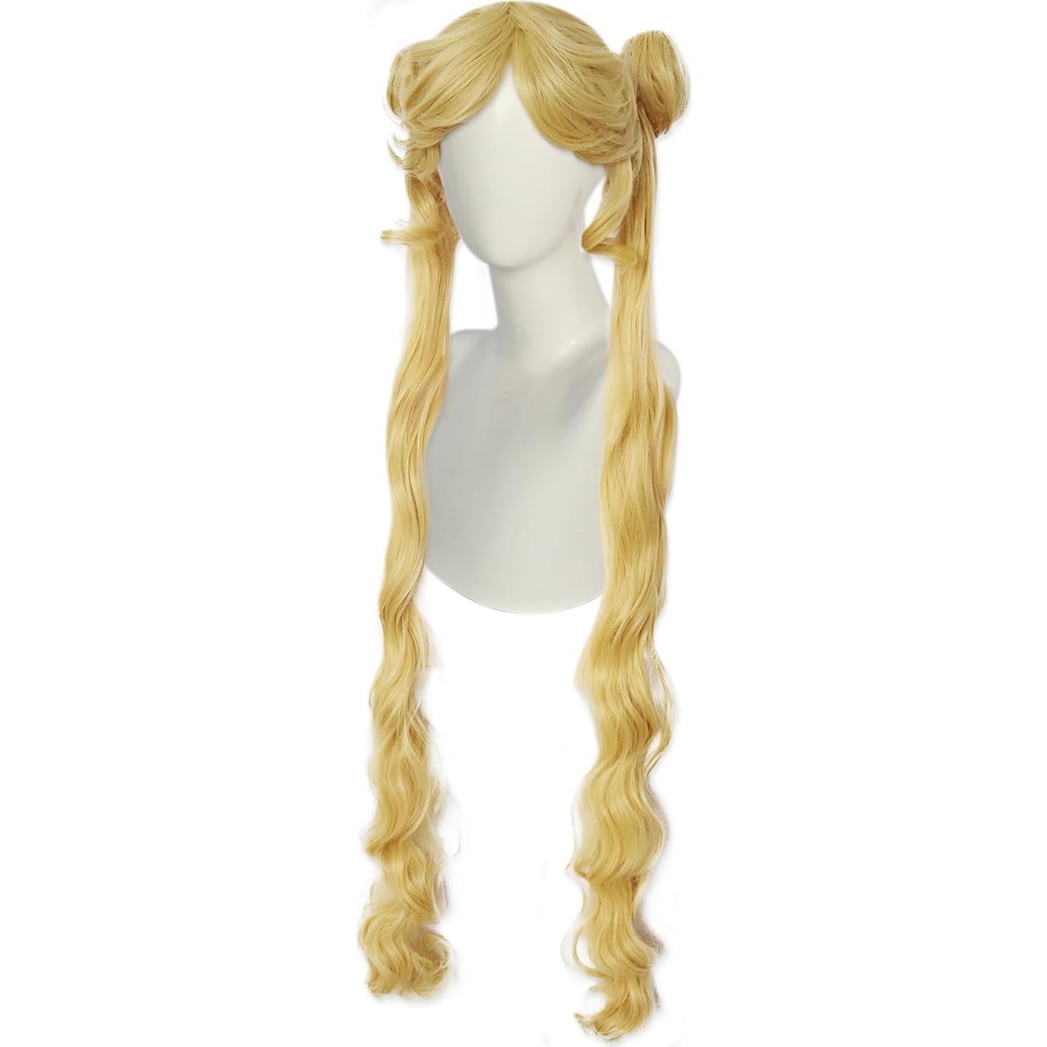 Peluca de Cosplay Sailor Moon Ebingoo Rubia con Coletas