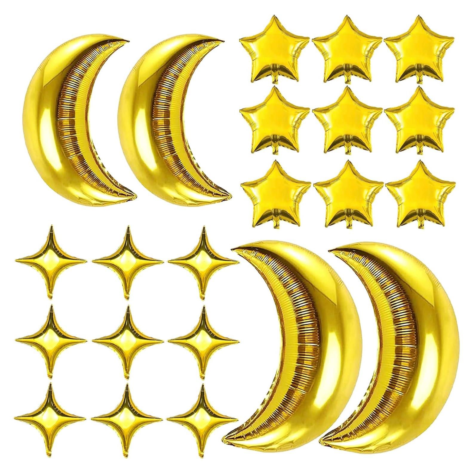 Kit de Globos de Aluminio Dorados - 54 Piezas - Mylar